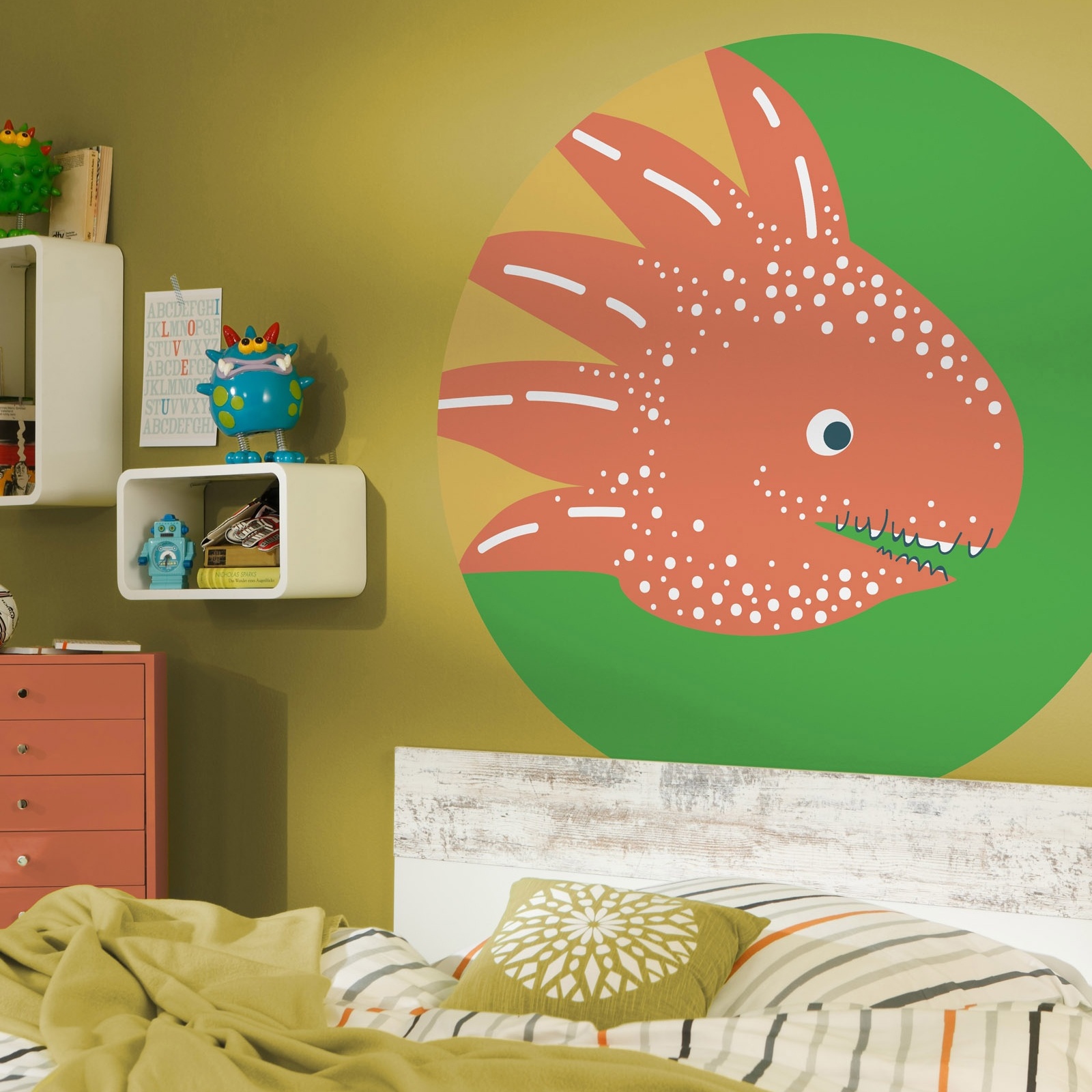 Komar Papier Peint numérique Photo sur Intissé Disney Dinosaure Proto 125 x 125 cm Autocollant rond