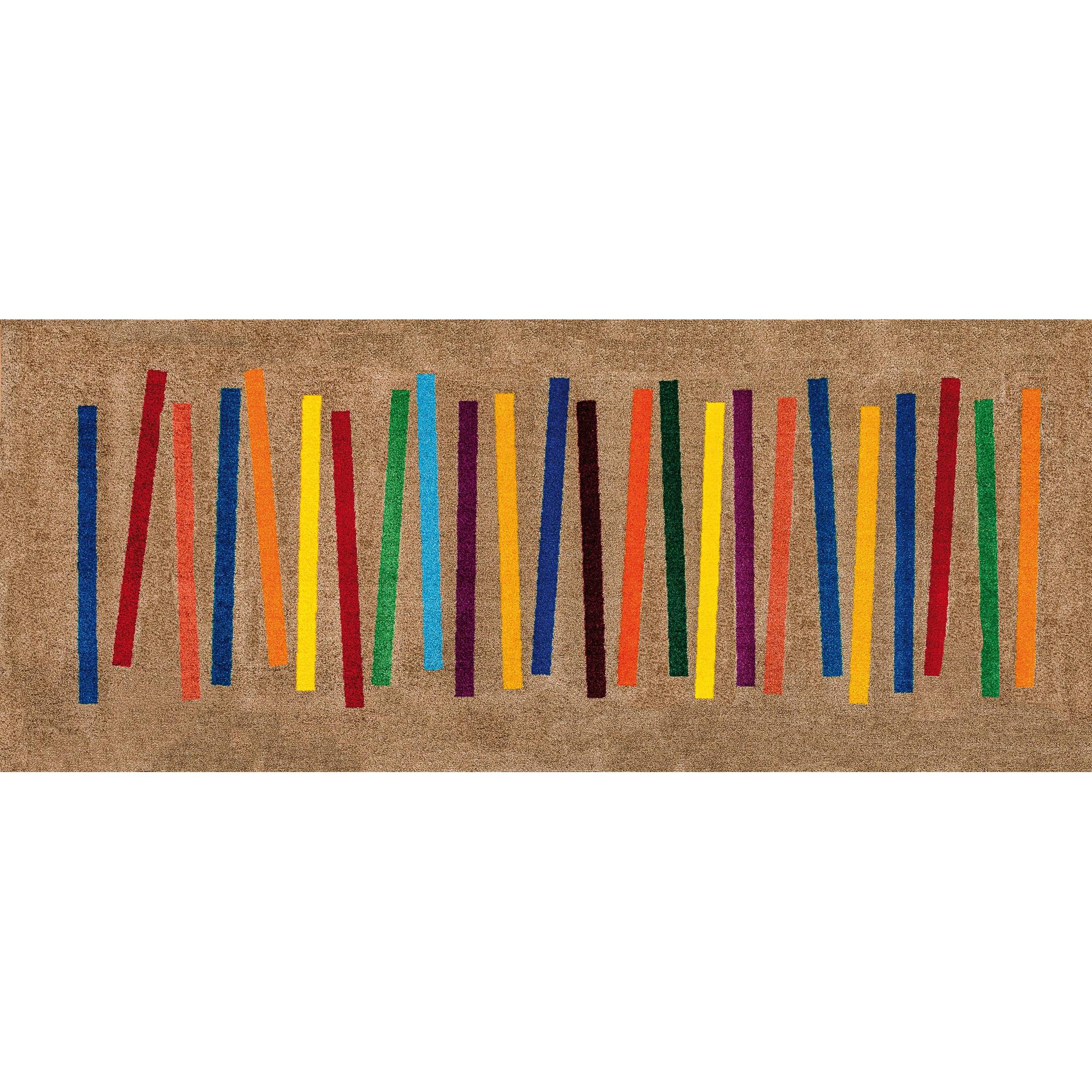 Paillasson Mixed Stripes 200 x 80 cm tapis de sol lavable wash+dry Decor
