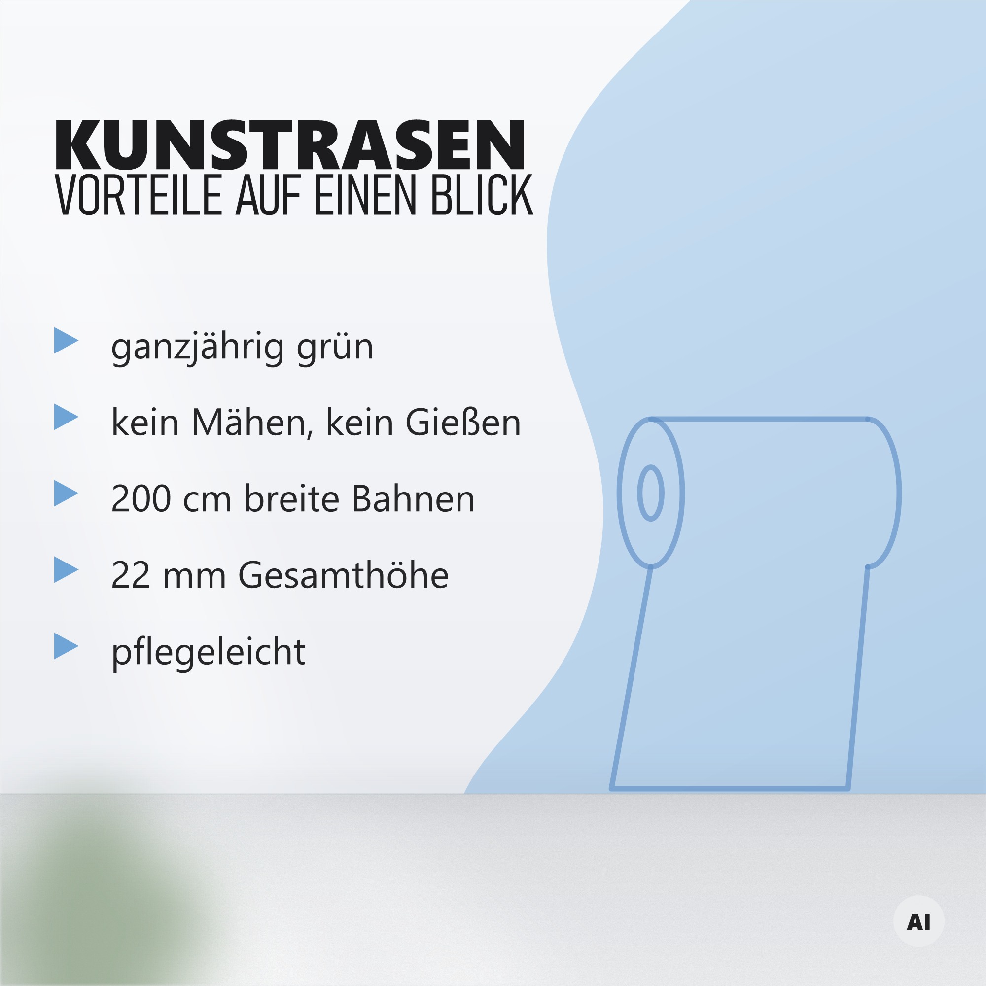 Kunstrasen MEGA OM29 Champion 200 cm breit