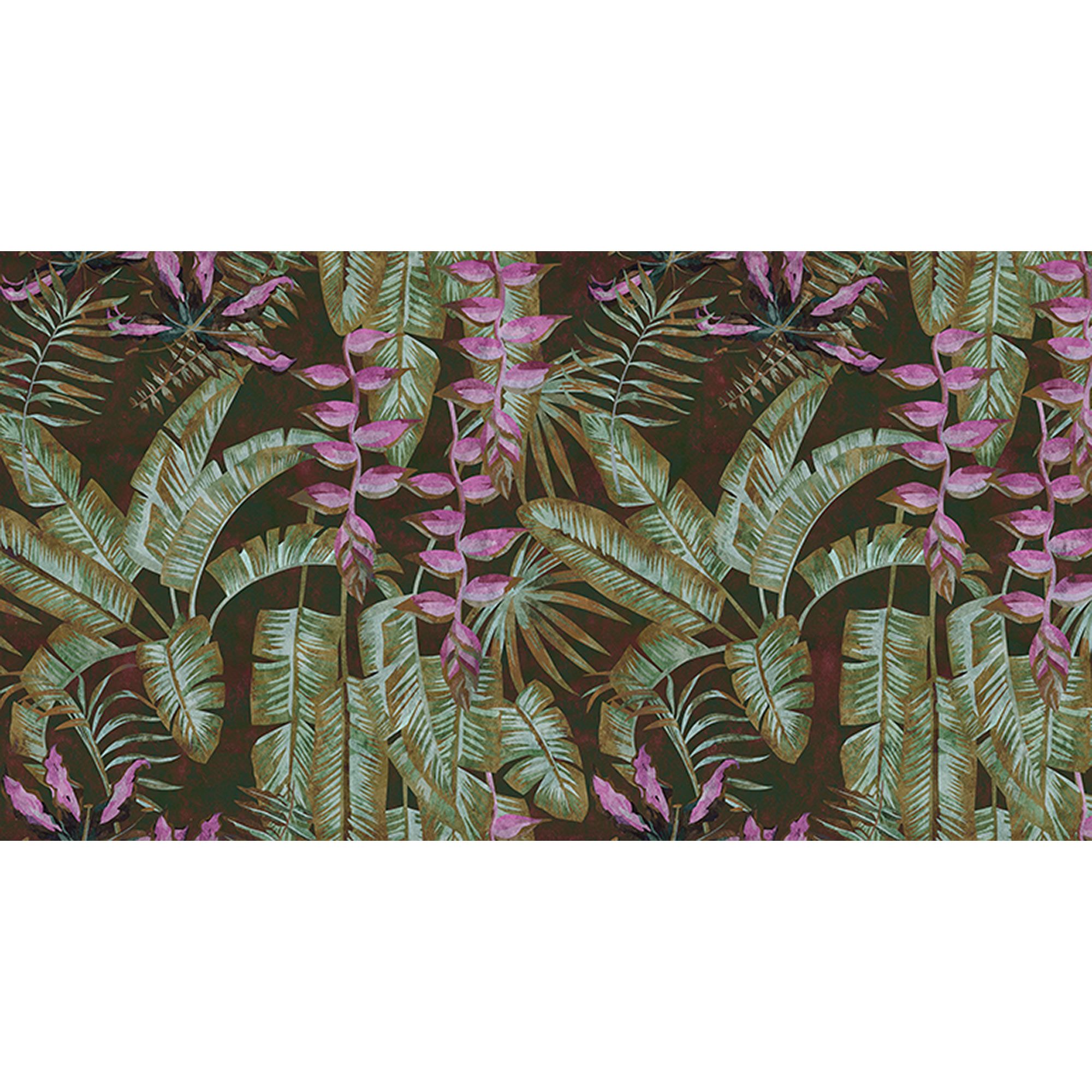 Tadessi Fototapete Dschungel M1-No.60962 Digitaldruck Tapete Grün Lila - Pflanzen Floral