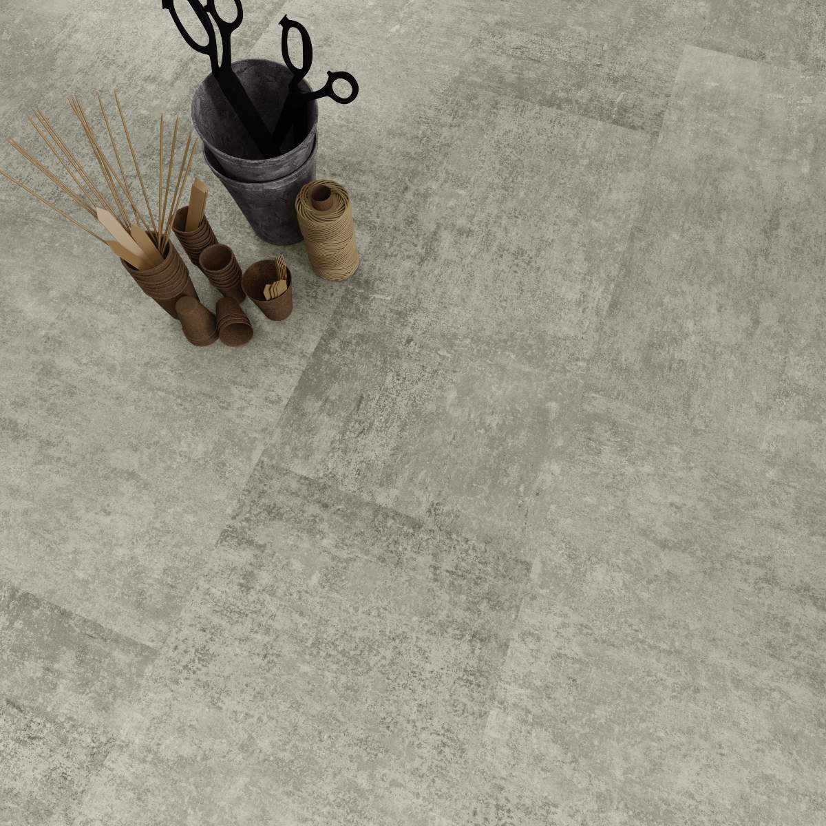 Suelo vinílico DISEÑO 555 Dryback 914 x 45 x 2,5 mm Vinilo adhesivo Aspecto piedra Aspecto baldosa Gris NKL42