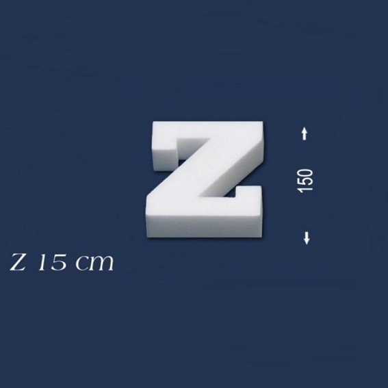 Deko Buchstabe Z 150 mm Styropor Buchstabe 3D Buchstabe Weiß Wiesemann