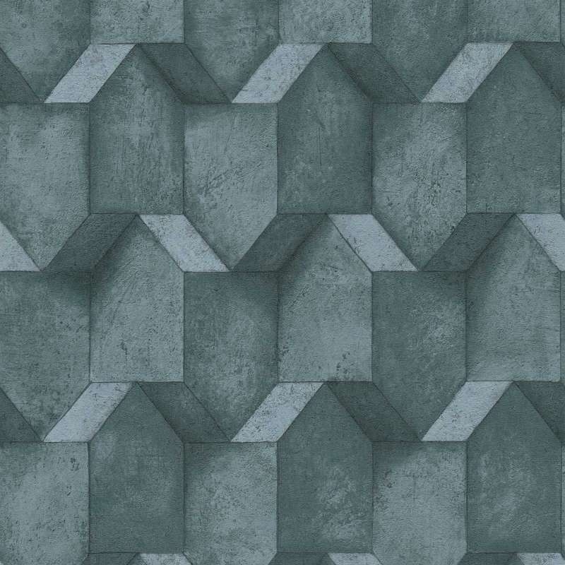 A.S. Creation | The BOS | 388271 | Vliestapete | Betonoptik | 0.53 x 10.05 m | Blau