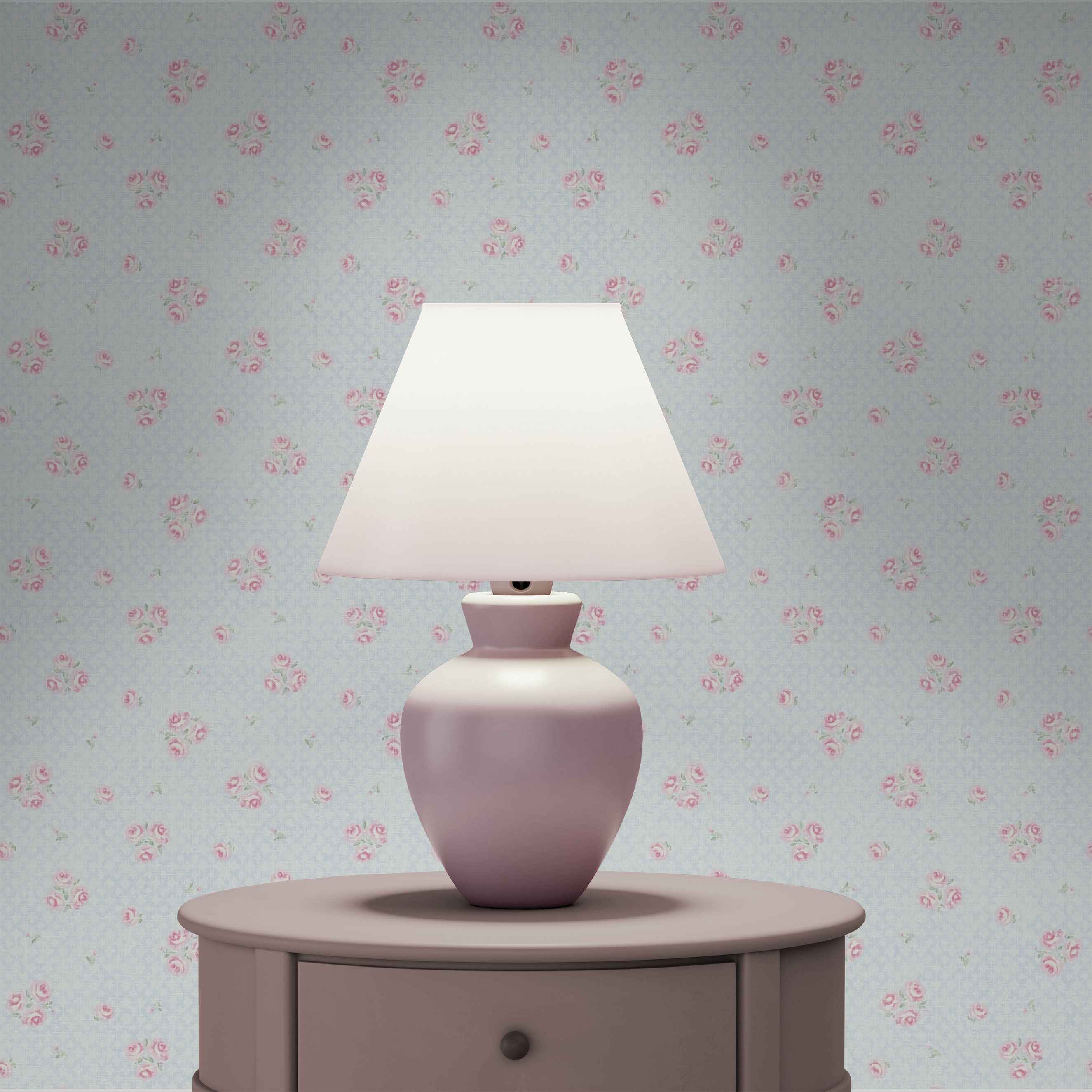 Tapete Pino Blumen M1-No.4274 | Vlies | Blau | Rosa | Blümchen | Tadessi | 10.05 x 0.53 m