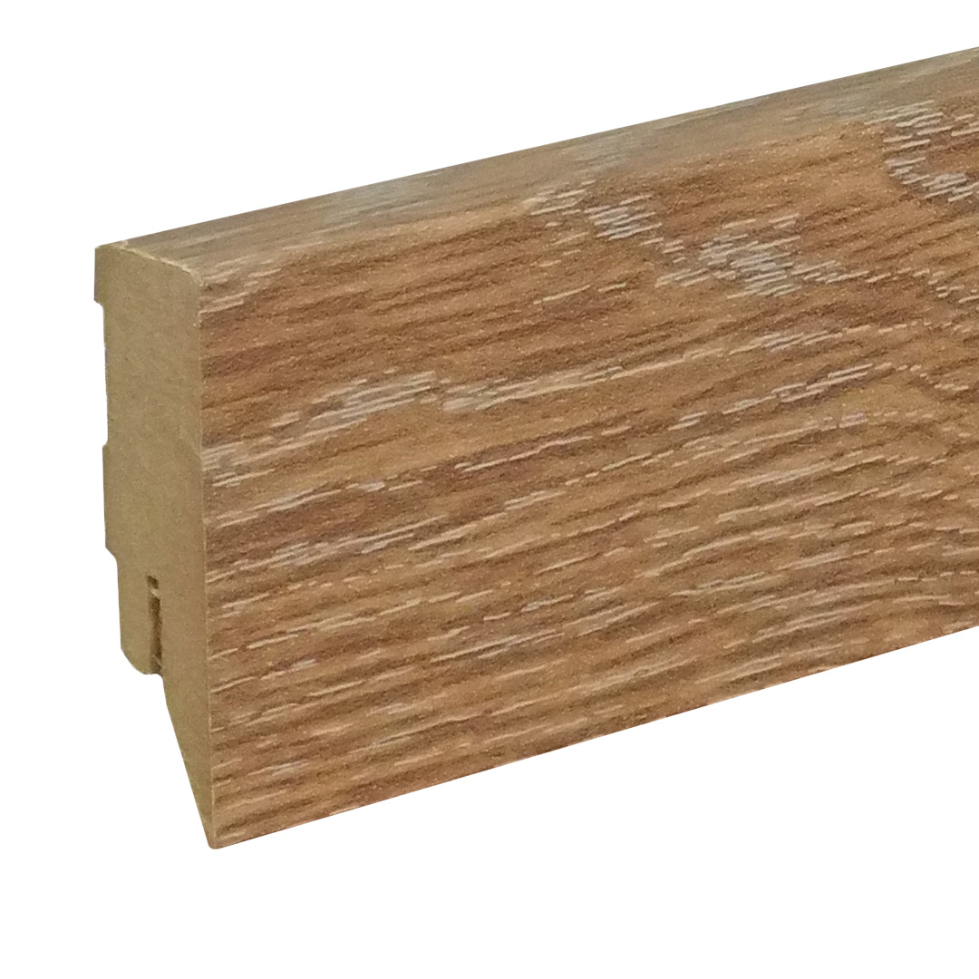 Sockelleiste / Fußleiste / Bodenleiste Lecco-120 (73285) | 16 x 58 x 2500 mm | Roteiche