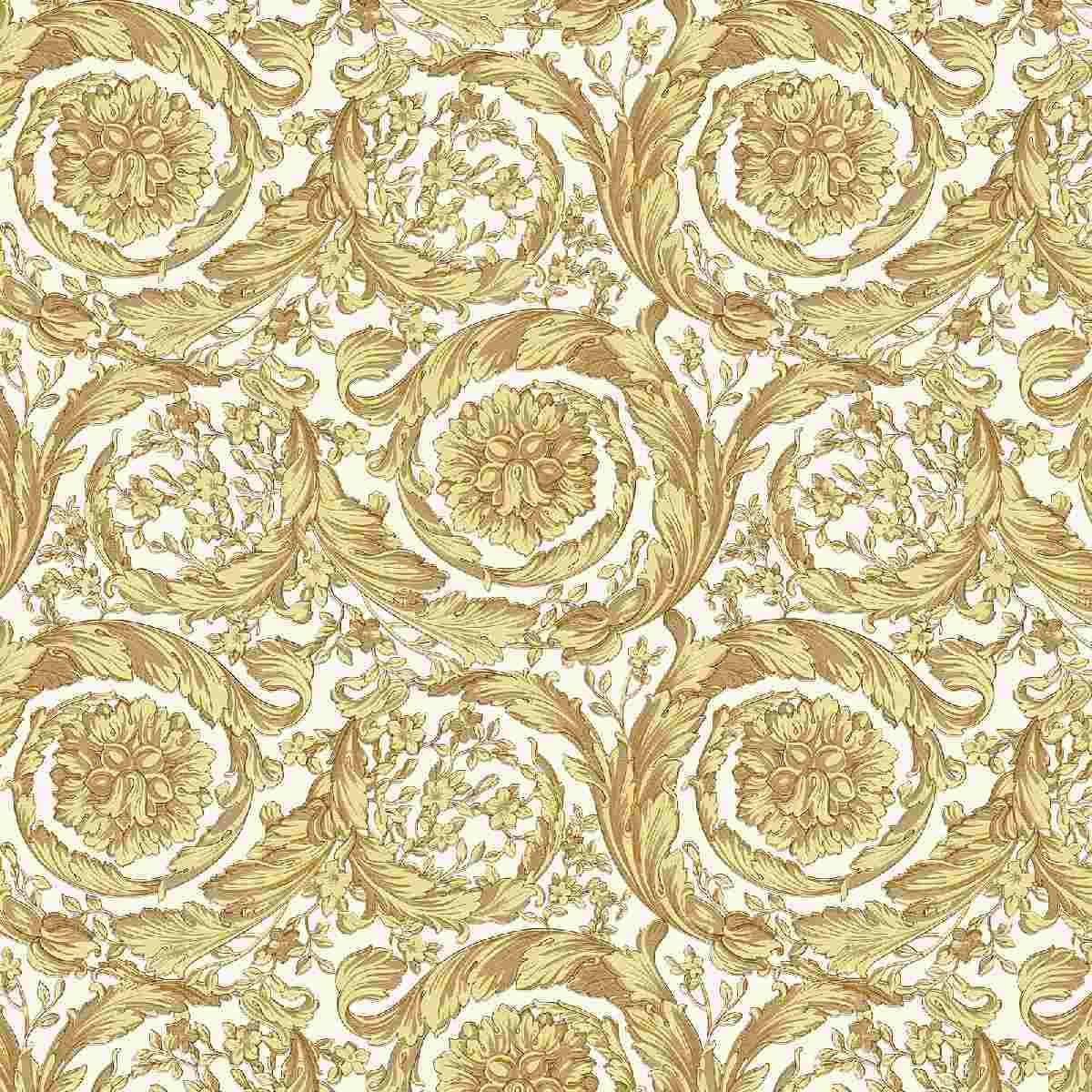 Design Tapete Versace 4 | No. 10175 | Vliestapete Barockoptik | 0.70 m x 10.05 m | Gold