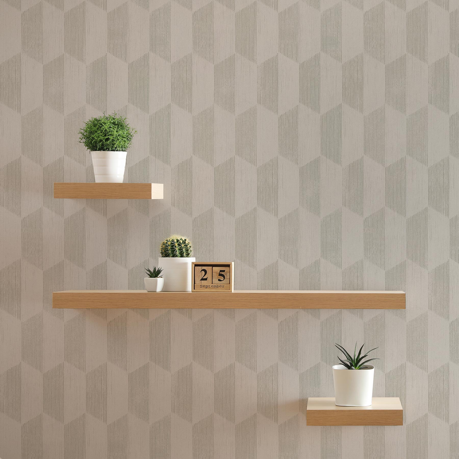 Tapete 3D Optik Tommaso M1-No.3468 Vliestapete Beige Silber Grafik Modern Geometrisch