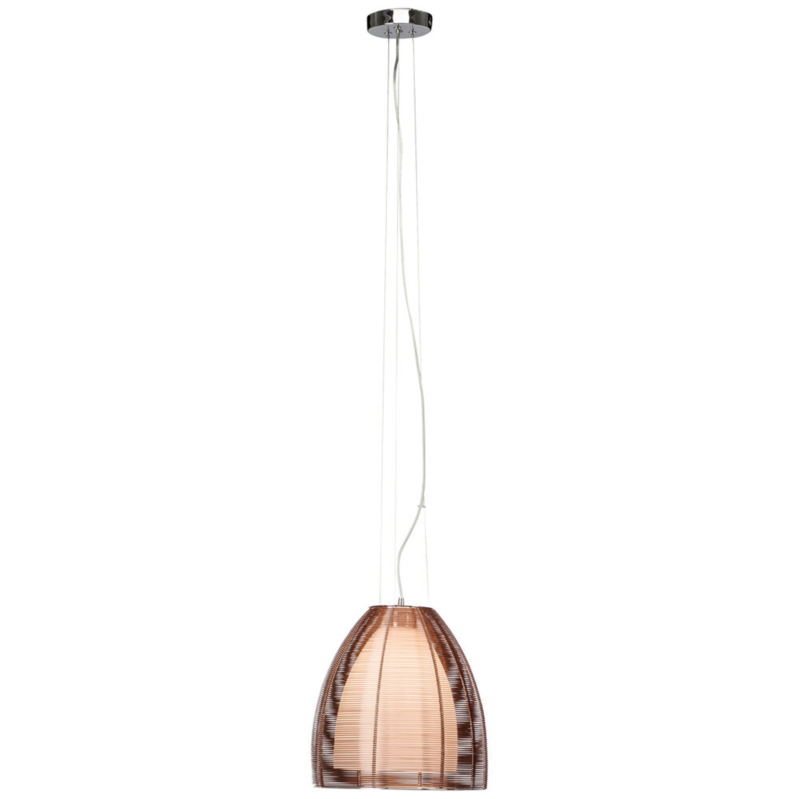 Pendelleuchte 130 x 28.5 cm Braun Glas Pendellampe Kegel Modern Harmonisch