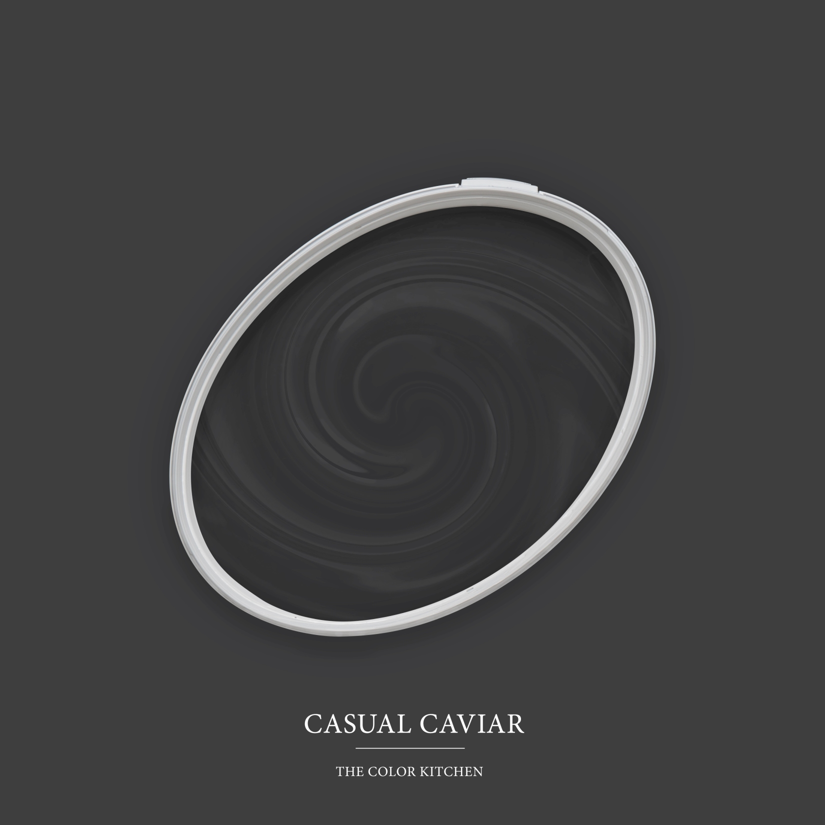 Wandfarbe Schwarz matt | The Color Kitchen Casual Caviar | Exklusive Innendispersion Hohe Deckkraft