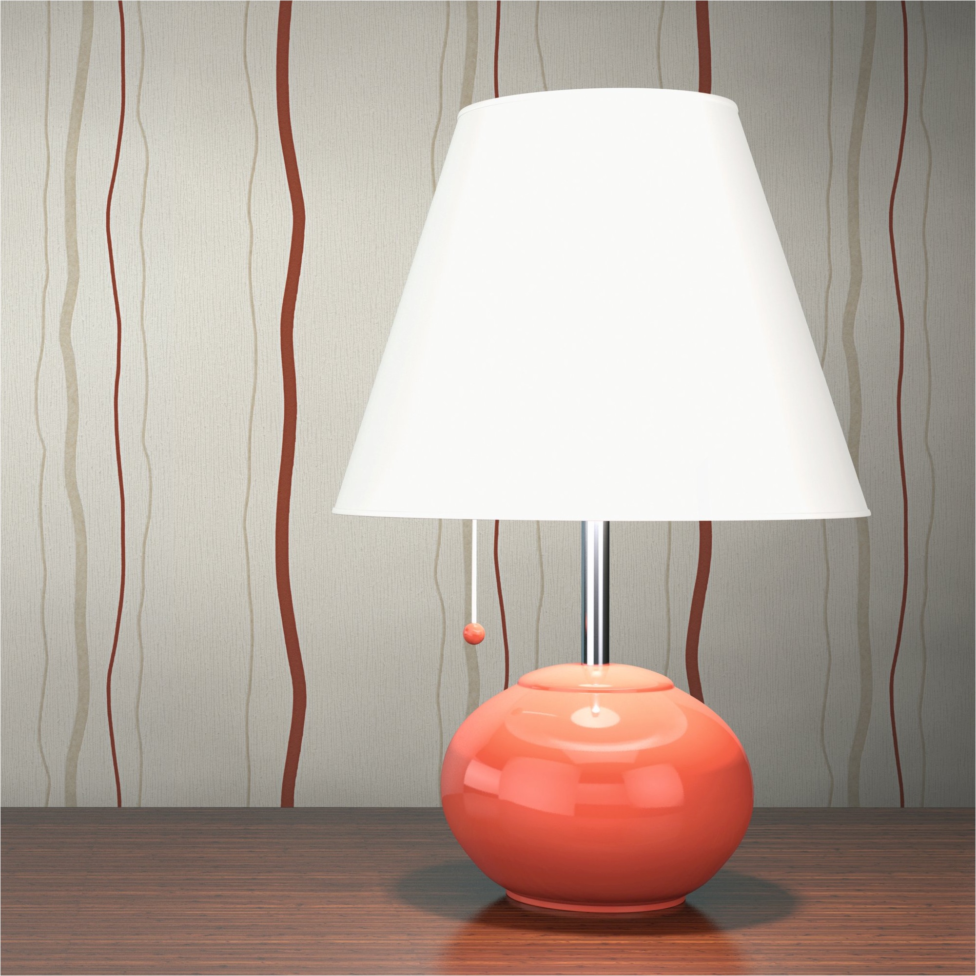 Tapete Streifen M1-No.12120 | Vliestapete | Creme | Rot | Wohnzimmer | Schlafzimmer | Küche