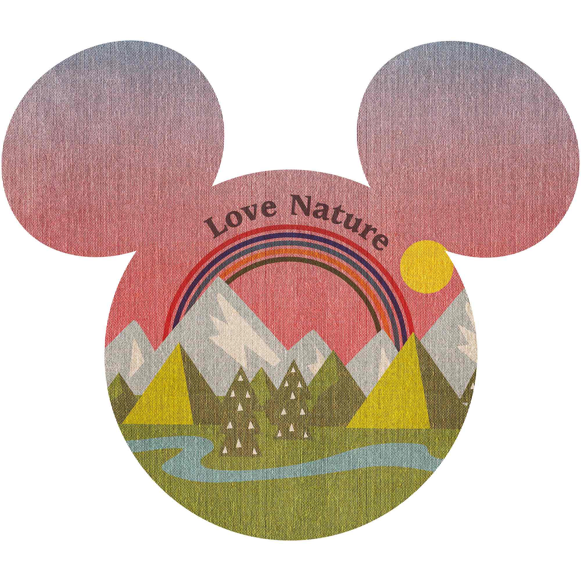 Komar Fototapete Disney Dot Micky Head Summer 125 x 125 cm Wandtattoo Vlies Selbstklebend Cartoon