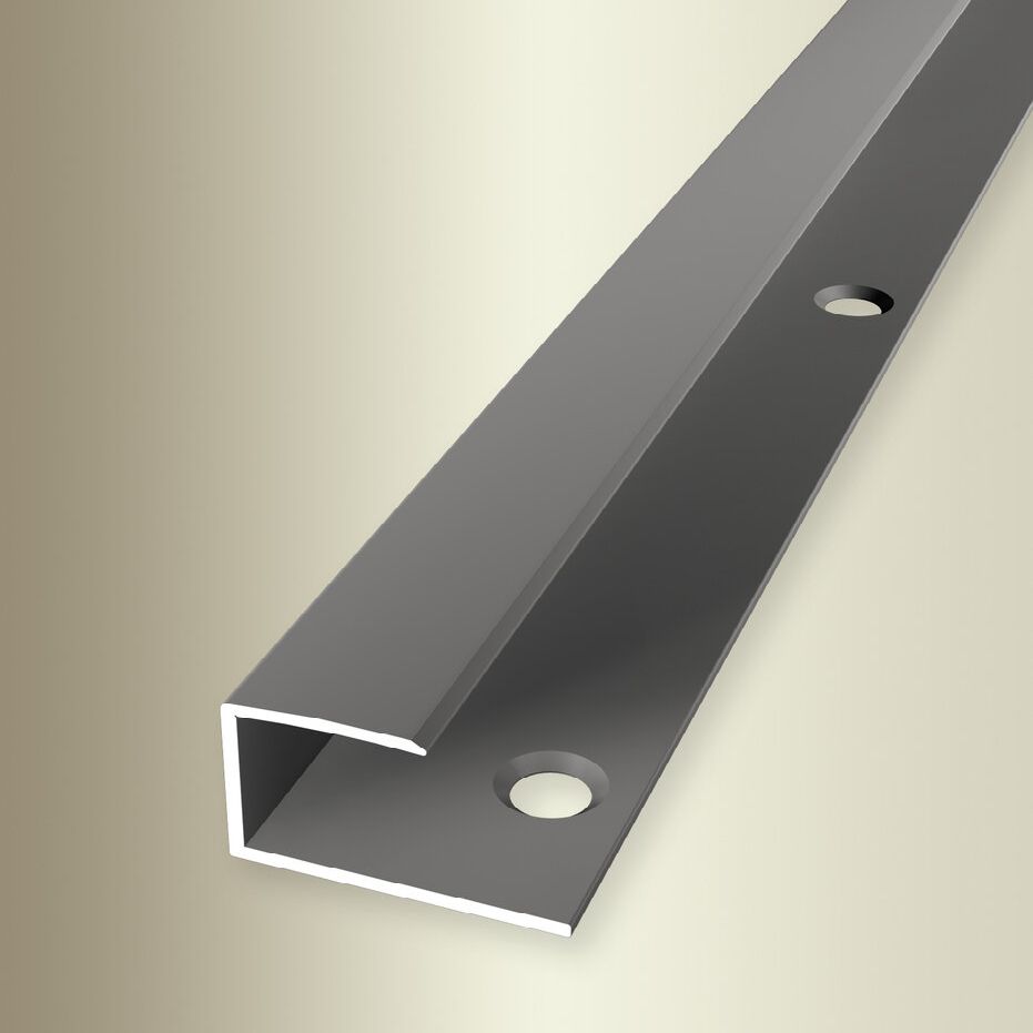 PROVISTON | Profil d'arrêt | Largeur:23 mm | Longueur:2700 mm | Alu anodisé | Lisse | Percé