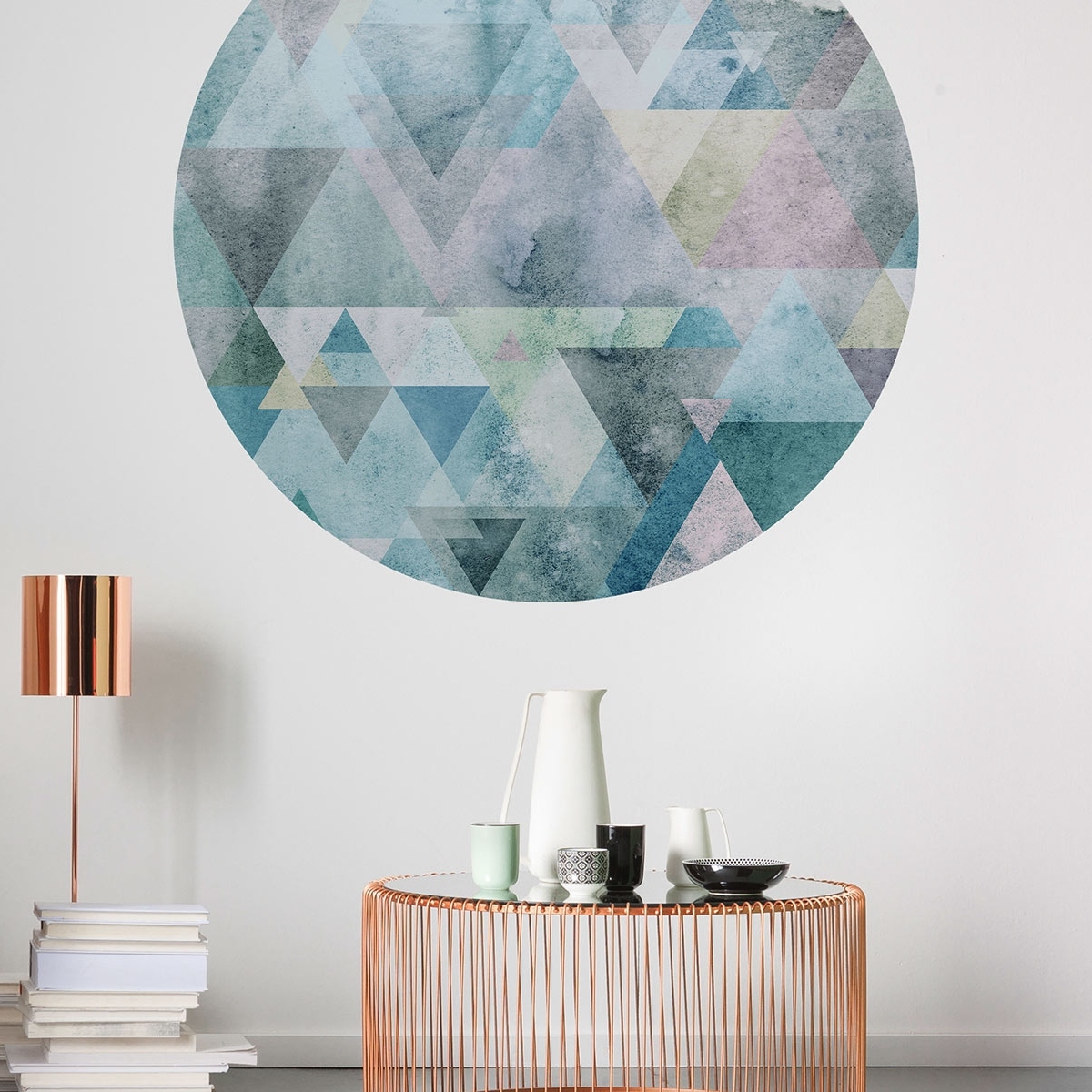 Komar Fototapete Disney Dot Blueprism 125 x 125 cm Vlies Selbstklebend Grafik Struktur Schlichheit