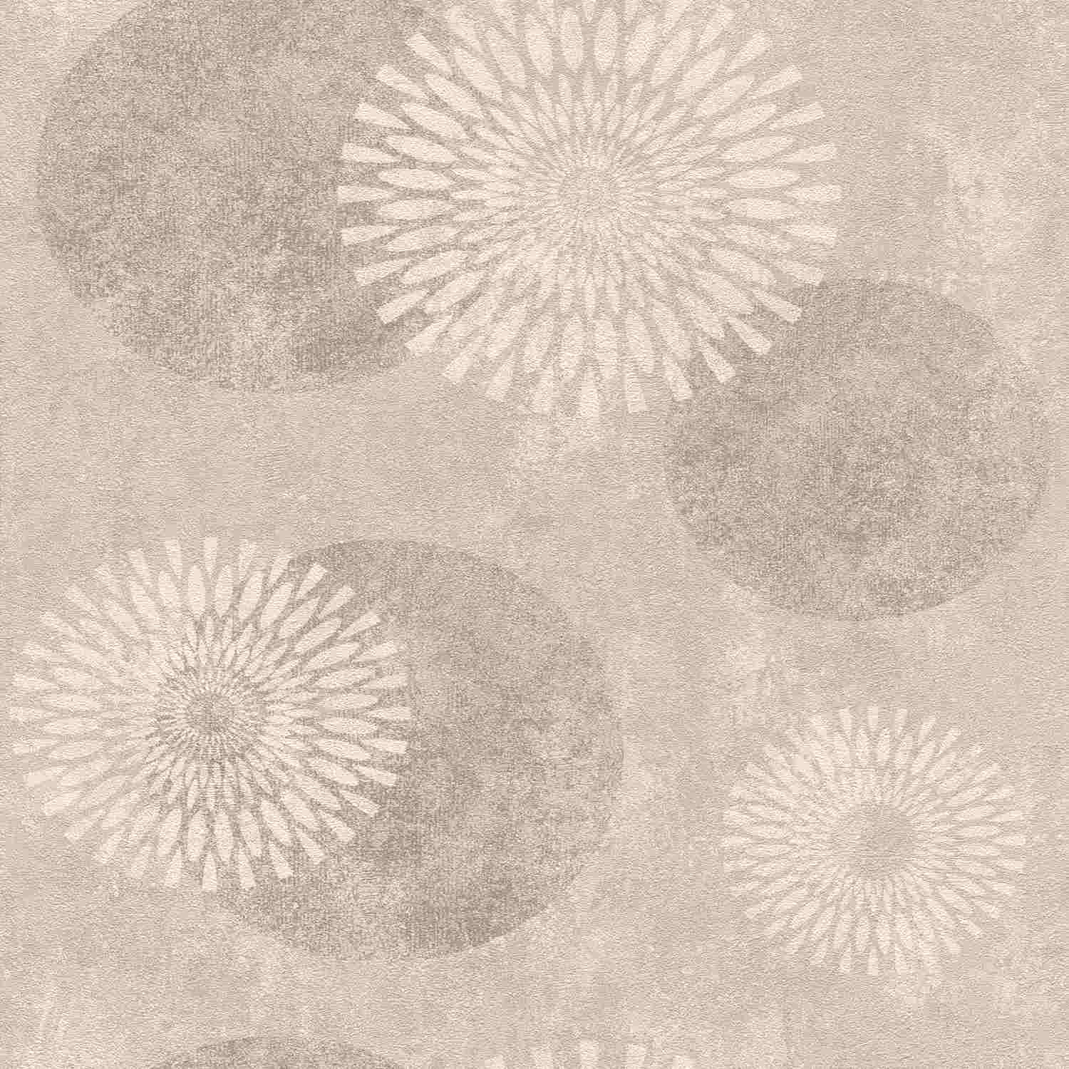 Rasch | #tapetenwechsel II | 651713 | Vliestapete | Punkte & Kreise | 0.53 x 10.05 m | Beige