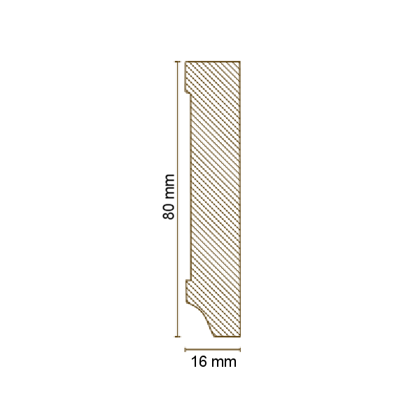 Fußleisten / Sockelleisten "Celle" (MDF foliert / 721.168.39) - Farbe: Schwarz (Default) 2