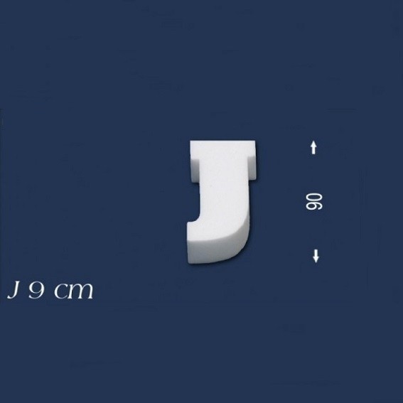 Deko Buchstabe J 90 mm Styropor Buchstabe 3D Buchstabe Weiß Wiesemann