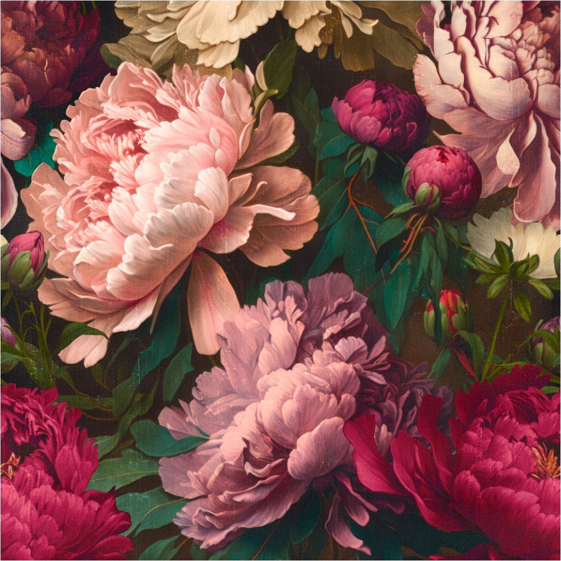 Tadessi Fototapete Blumen M1-No.11745 Digitaldruck Tapete Rosa Rot - Pfingstrosen Wohnzimmer Küche