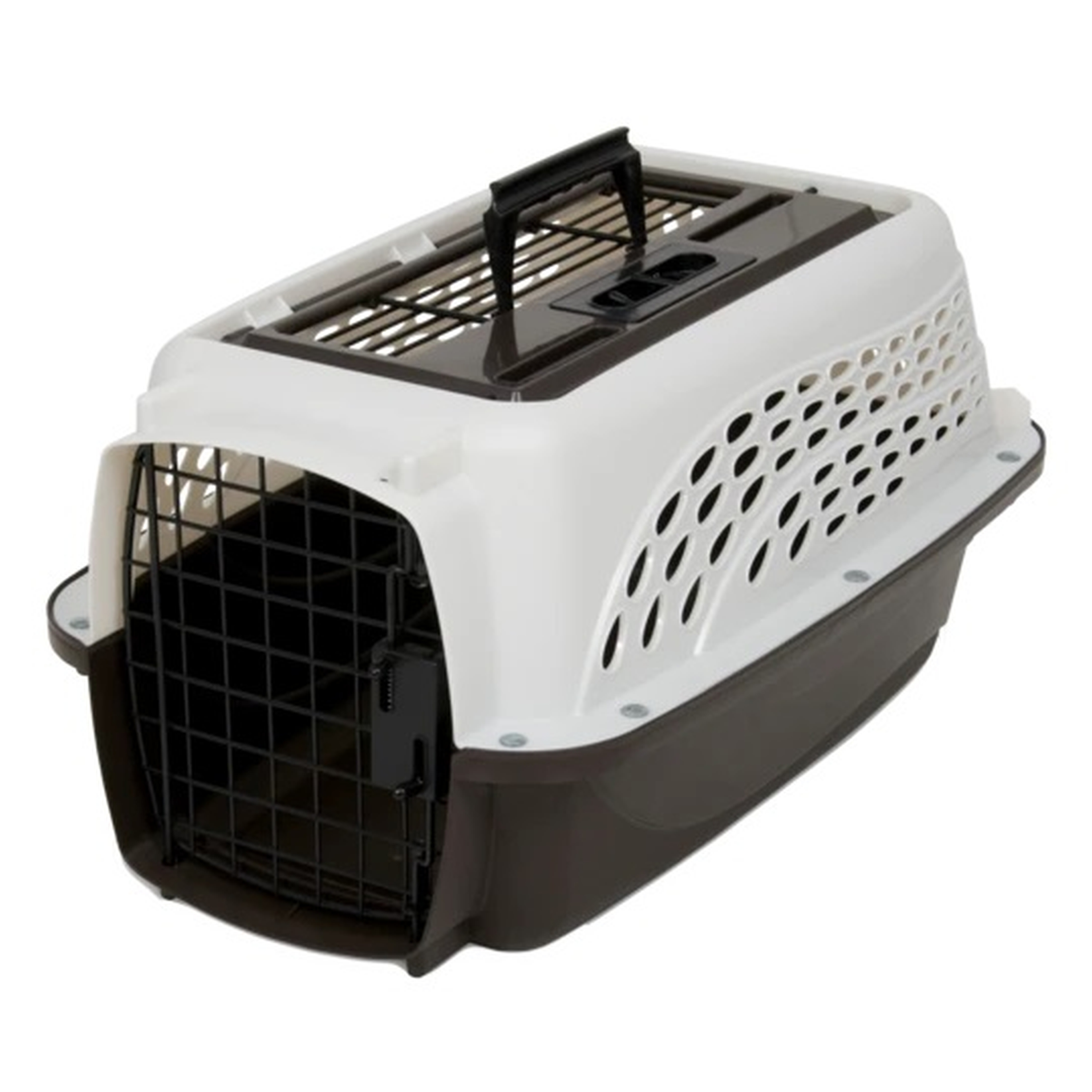 Hundebox | Transport | Federverschluss | Boxen | Weiß | Kunststoff | 49.2x32.5x25.4 cm