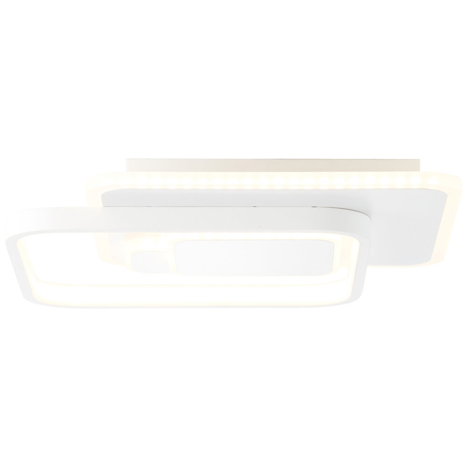 LED Deckenleuchte 6 x 31 x 31 cm Weiss Kunststoff Deckenlampe Eckig Modern Lichtfarbe: Warmweiß