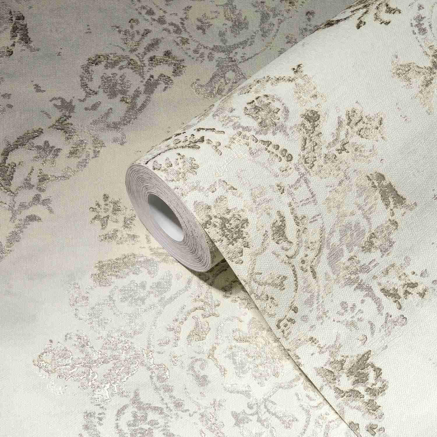 A.S. Creation MI HOGAR. MI SPA. 387072 Papel pintado no tejido Barroco 0,53 x 10,05 m Blanco