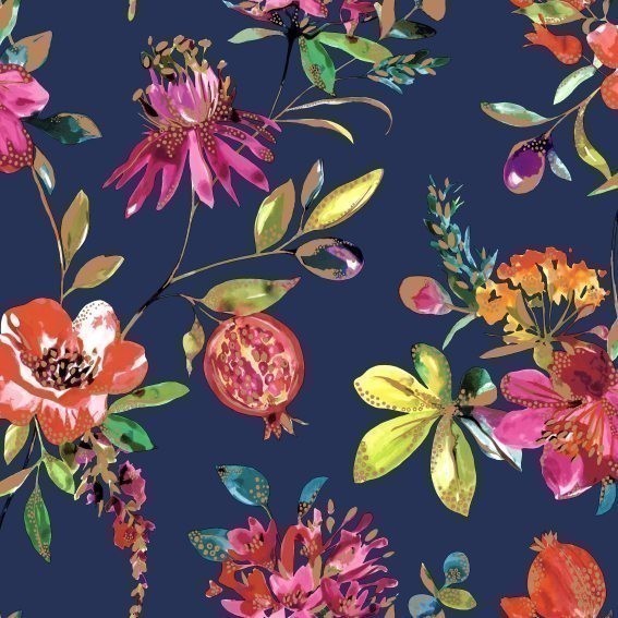 Holden Elements | 90431 | papier peint intissé floral | 0.53 m x 10.05 m | coloré