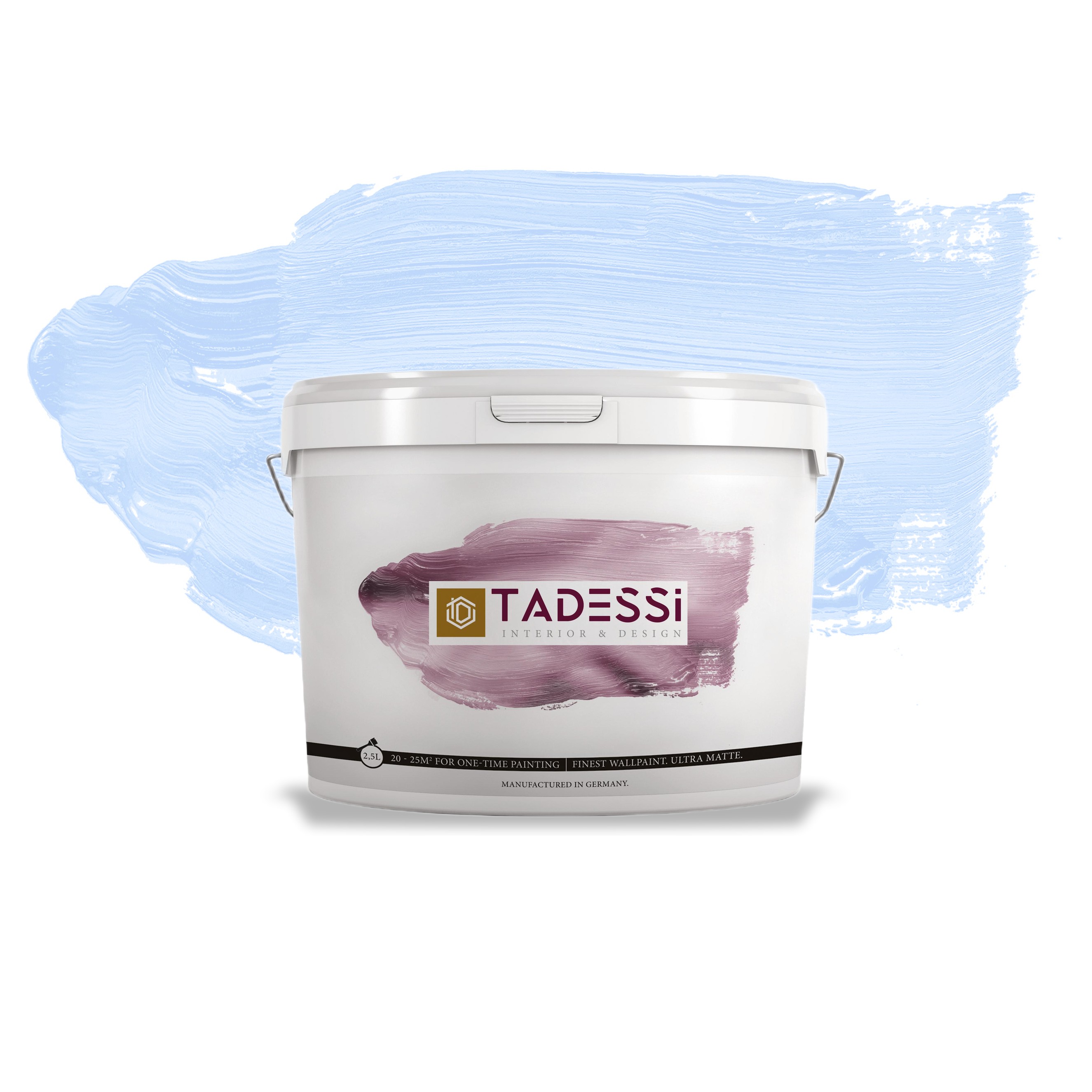 TADESSI Color Vista - Pintura de pared azul pastel - Azul cielo - Pintura interior mate - Dispersión de alta calidad