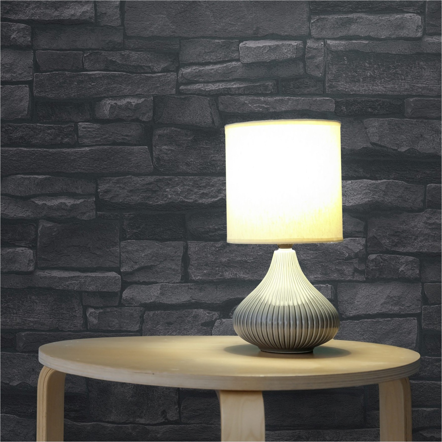 Tapete Steine M1-No.11556 | Vliestapete Stein-Optik | Schwarz | Anthrazit | 3D Steinoptik
