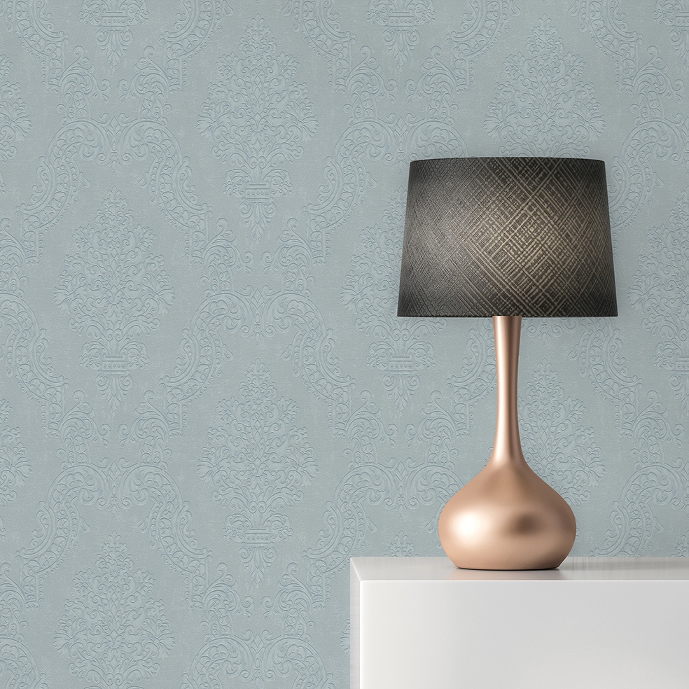 Tapete Alessia Barock M1-No.11225 Vlies Grau Silber Tadessi 10.05 m x 0.53 m