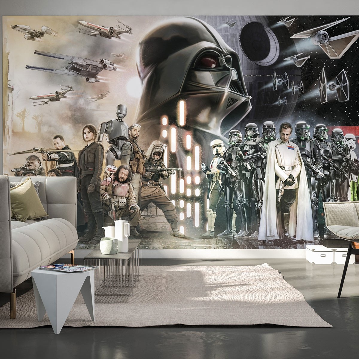 Komar Fototapete Star Wars 250 x 400 cm Vlies Rebellen Jyn Erso Rogue One: A Story Todesstern
