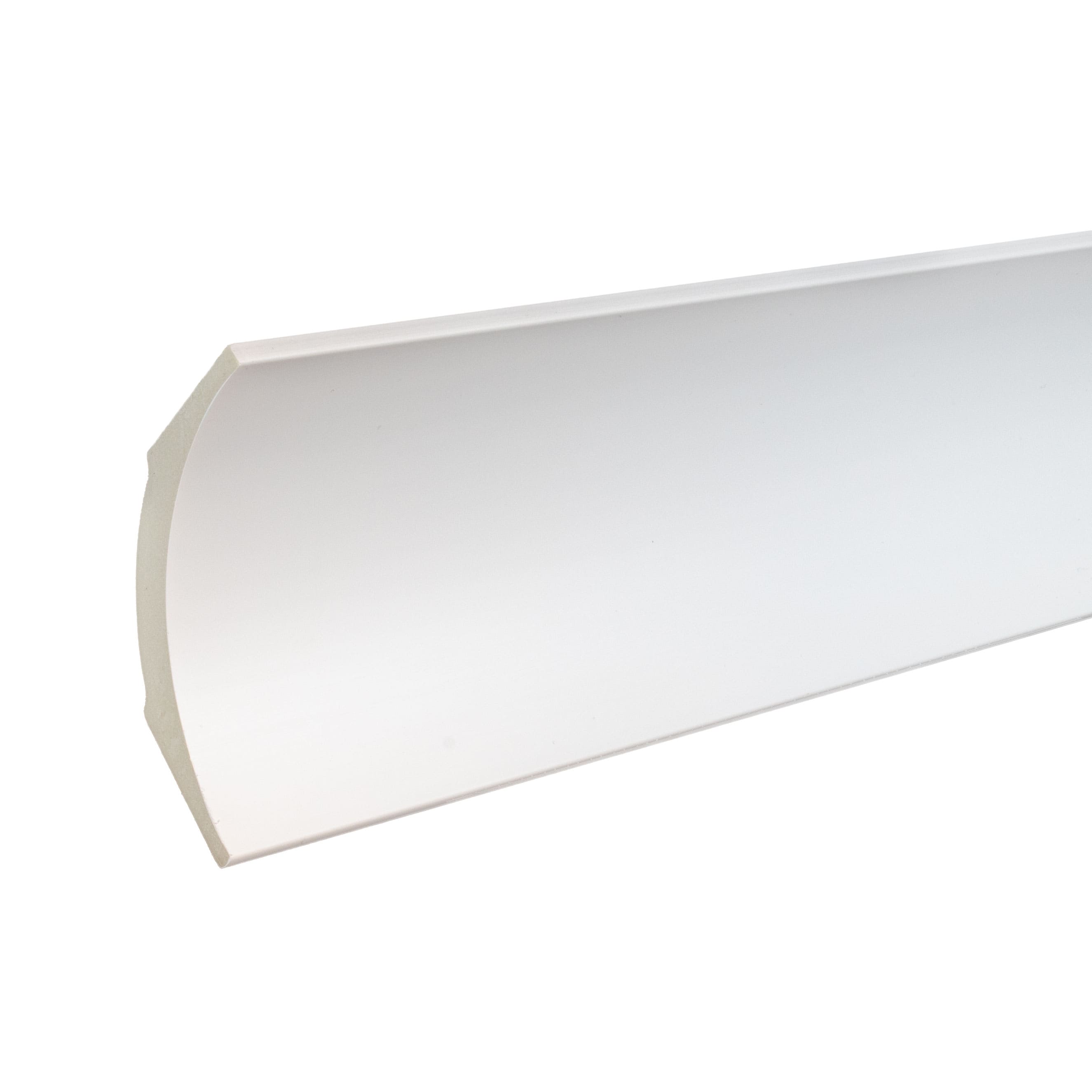 PROVISTON Stuckleiste Kunststoff Weiß - 75 x 75 x 2000 mm Moderne Leiste für die Decke