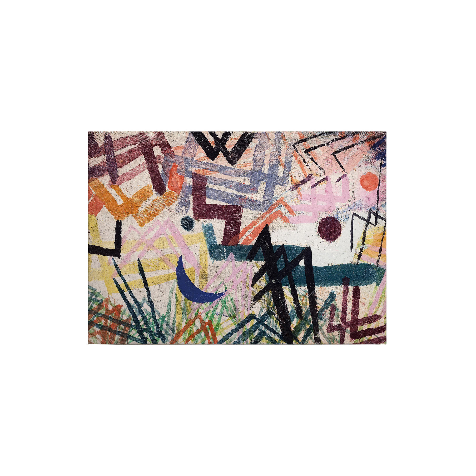 Tadessi Leinwandbild Abstrakt - 50 x 70 cm - M1-No.50302 - Keilrahmen in Blau Rosa