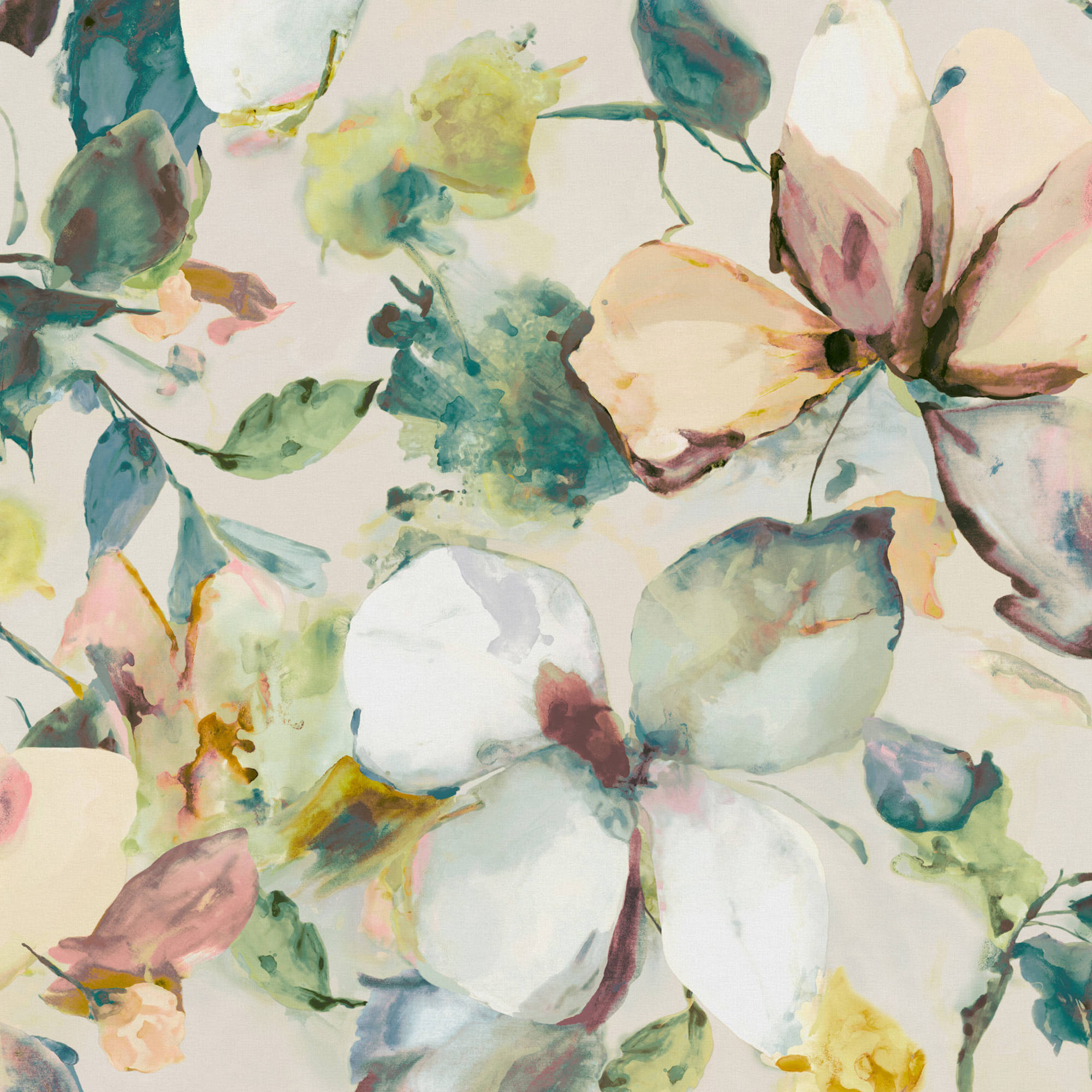 Fototapete Floral Blumen 367553 Blau Florentine IV Rasch
