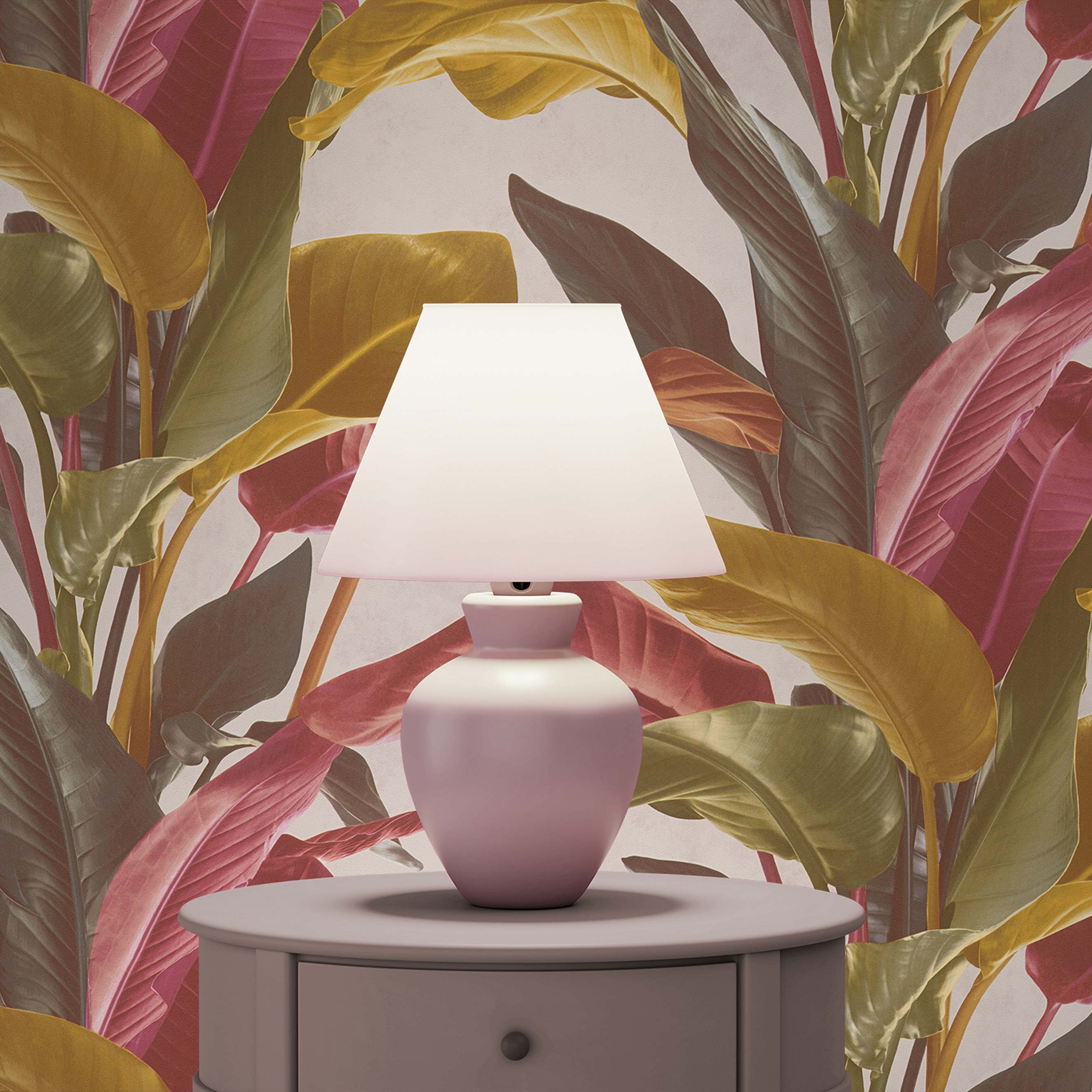 Tapete Blumen Lenni M1-No.1597 Vliestapete Rot Gelb Natur Palmentapete