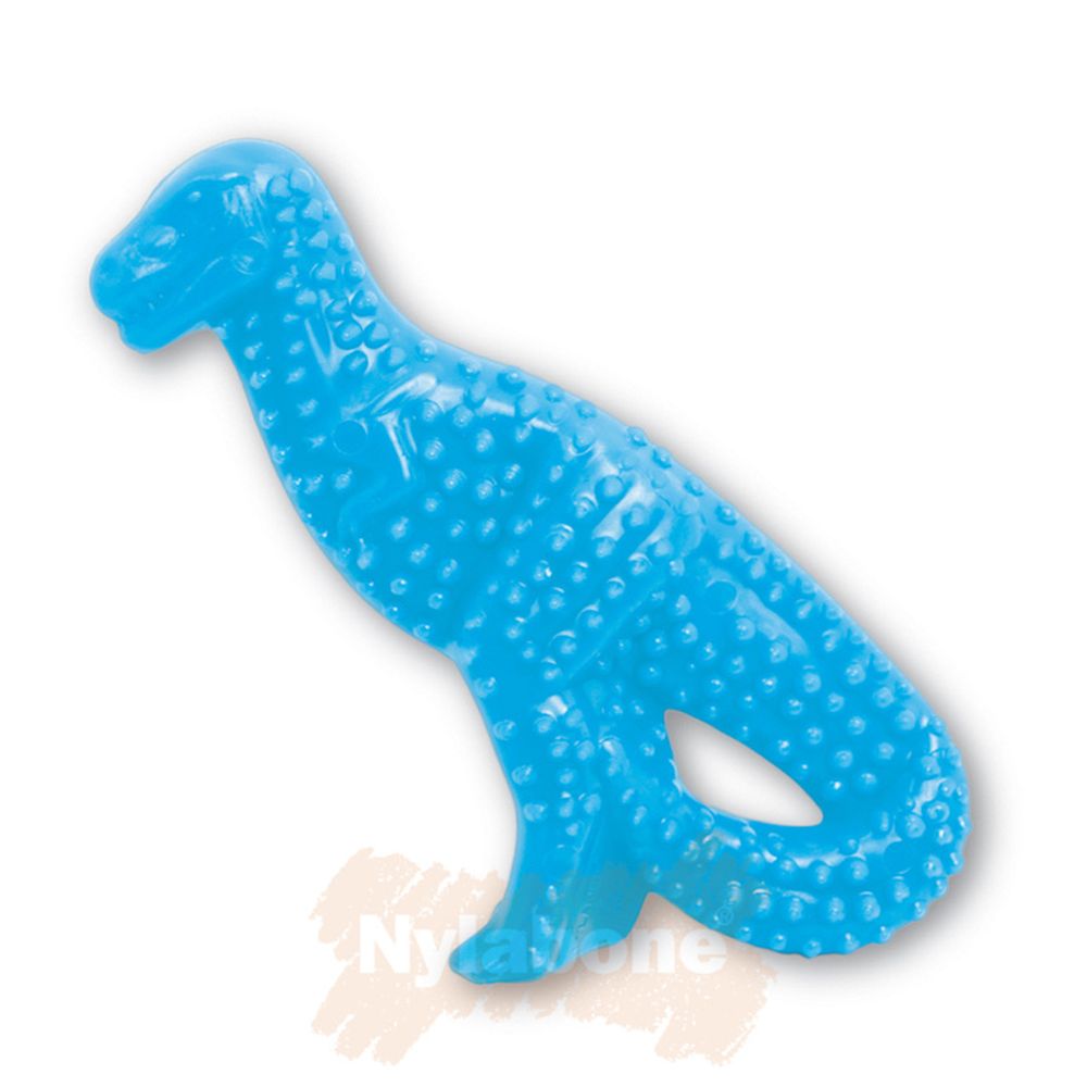 Hundespielzeug | Welpenkauspielzeug | Teething Dental Dino | Hühnchengeschmack | Klein