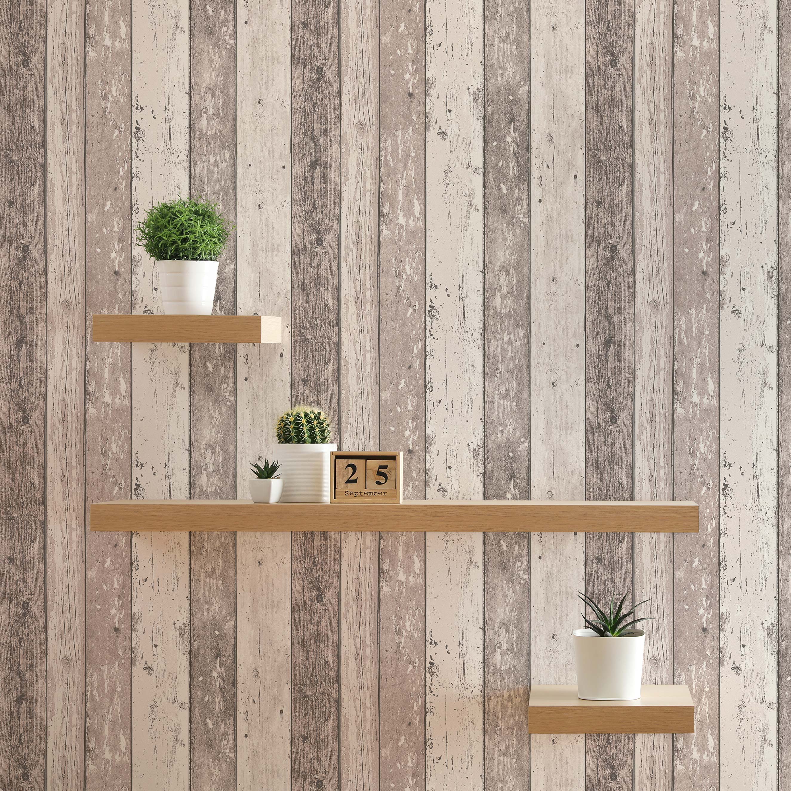 Tapete Holz Gianluca M1-No.861 Vliestapete Braun Creme Tapete in Holzoptik