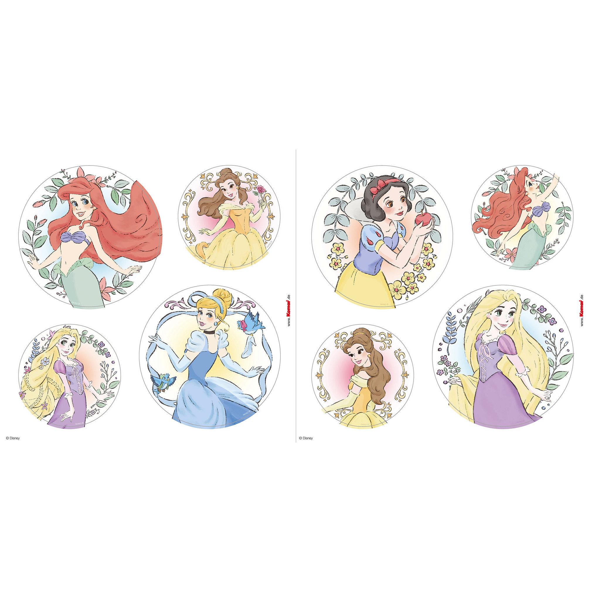 Komar Fenstersticker - Disney Princess Kindness - 30 x 30 cm - Fensteraufkleber - Kinderzimmer