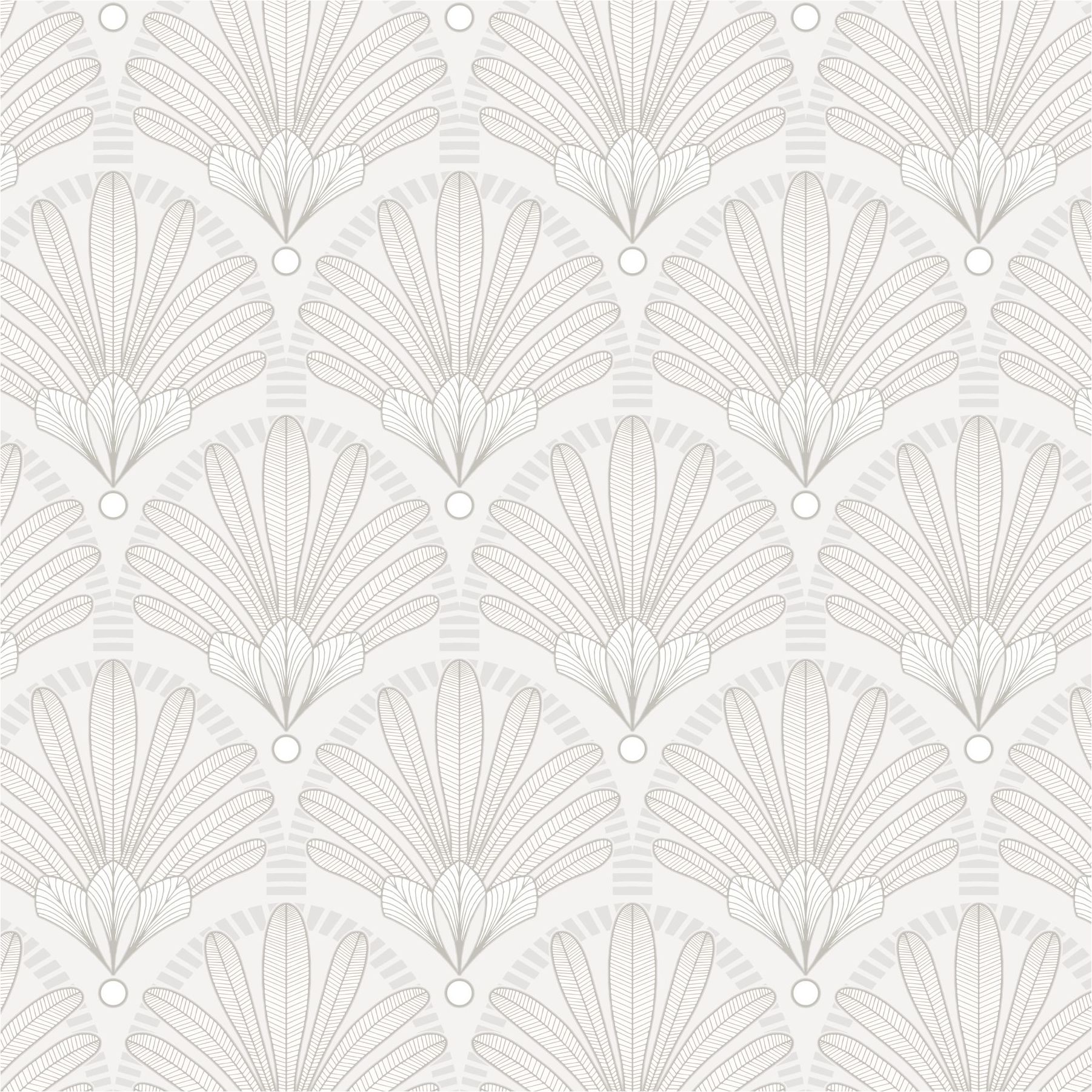 Vliestapete M53300 Elegance Weiß Art Deco Medaillon Vlies 0.53 x 10.05 m Ugépa