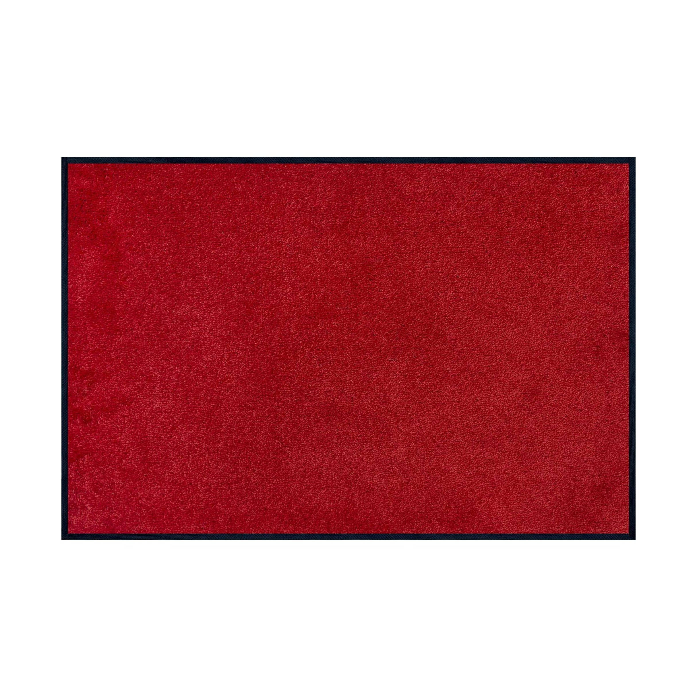 Fußmatte Rubinrot Schmutzfangmatte waschbar verschiedene Größen Floornovo Classic Decor & Uni Color