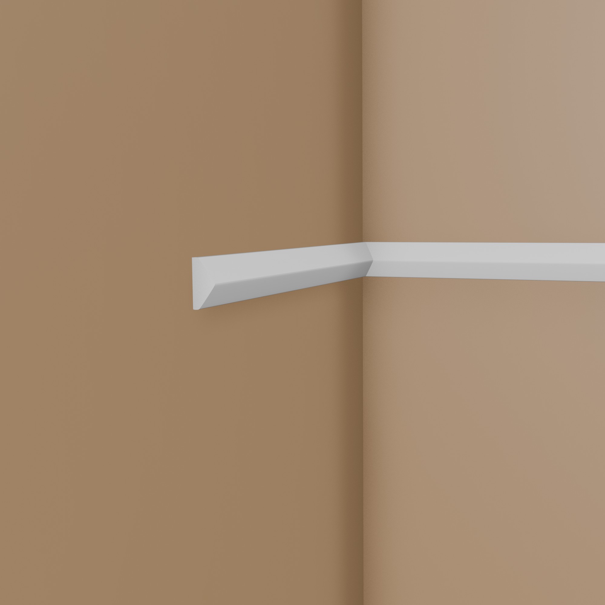 PROVISTON | Moulure décorative "RM022" | 10 x 20 x 2000 mm | Blanc | Cimaise | Décoration murale | De haute qualité