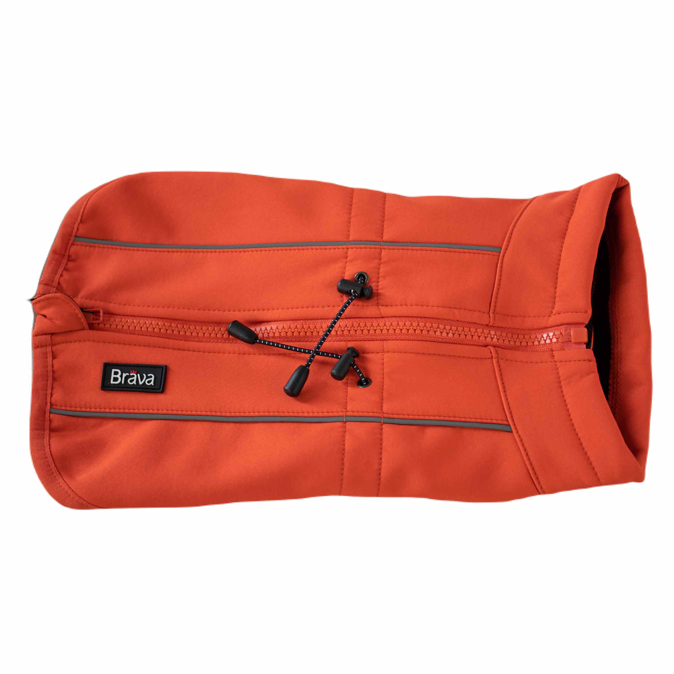 Finnero | Hundemantel Brava | Fleecefutter | versch. Größen | Orange | Softshell Sport Hundejacke