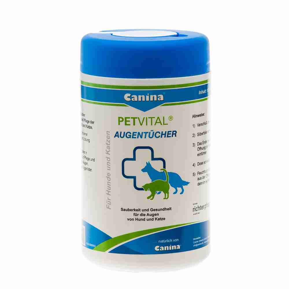 Canina | PETVITAL Augentücher | Pflege & Hygiene | Gesundheit | Sauberkeit | Feuchttücher