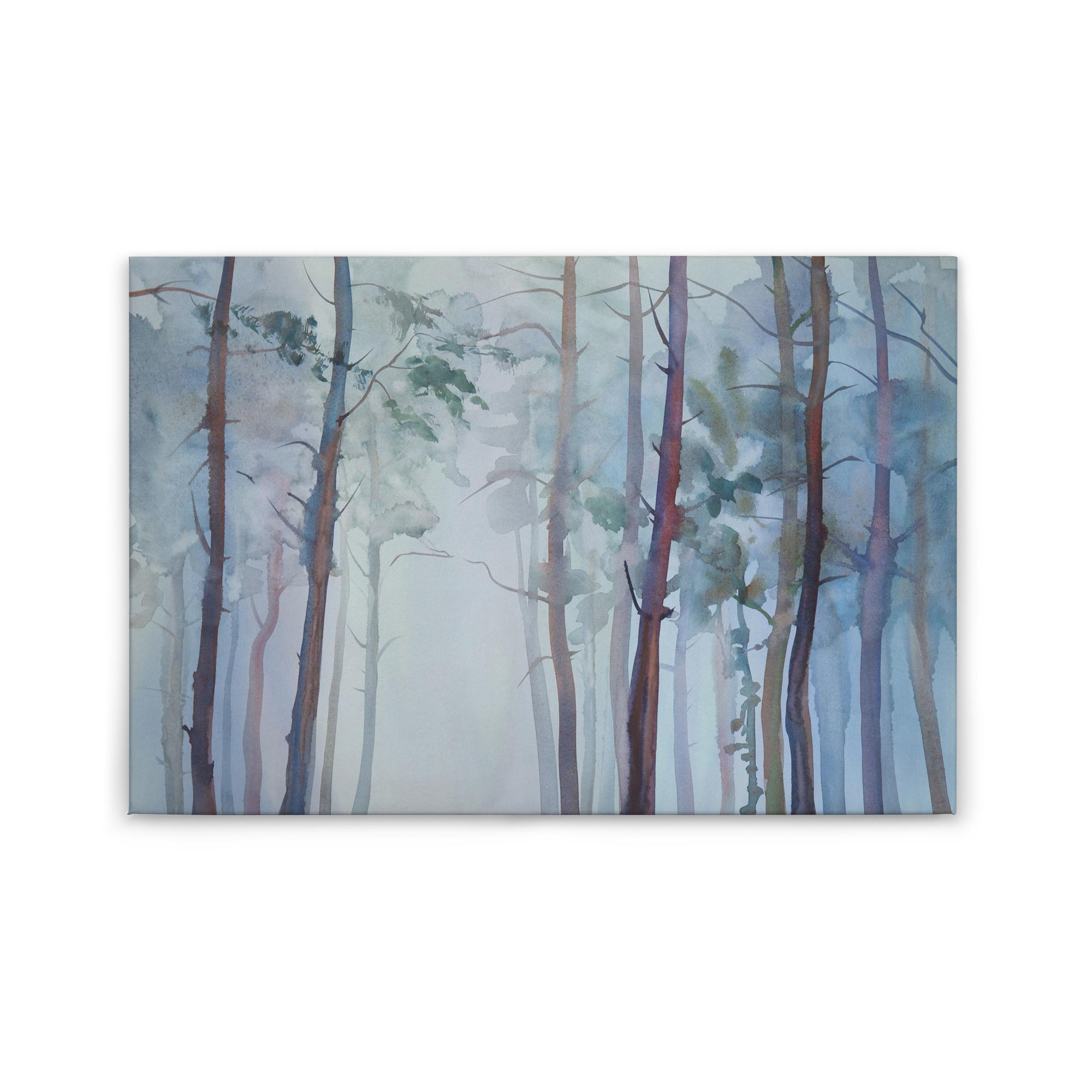 Tadessi Leinwandbild Wald - 60 x 90 cm - M1-No.50042 - Keilrahmen in Blau Grün