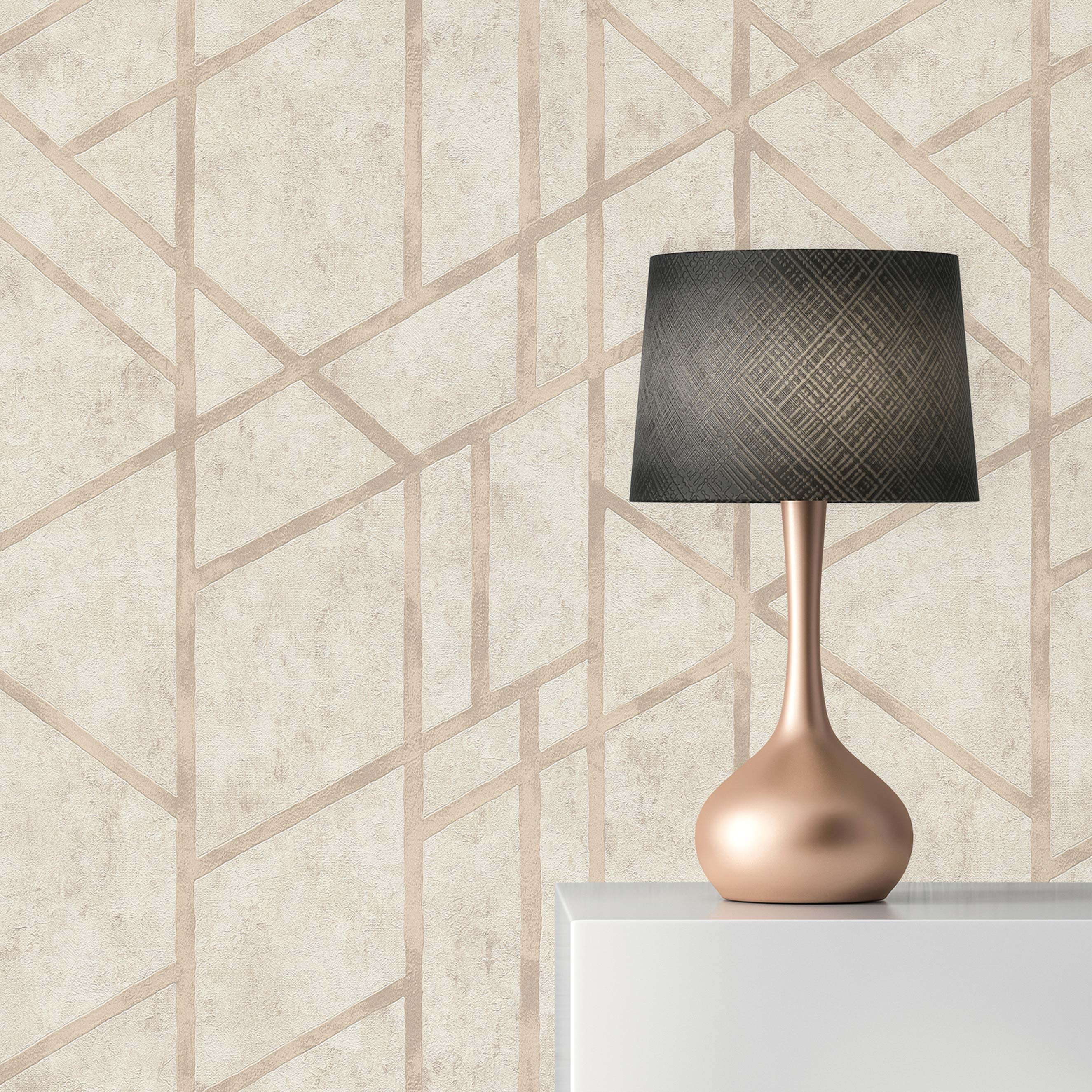 Tapete Grafik Roberto M1-No.289 Vliestapete Creme Geometrische Tapete