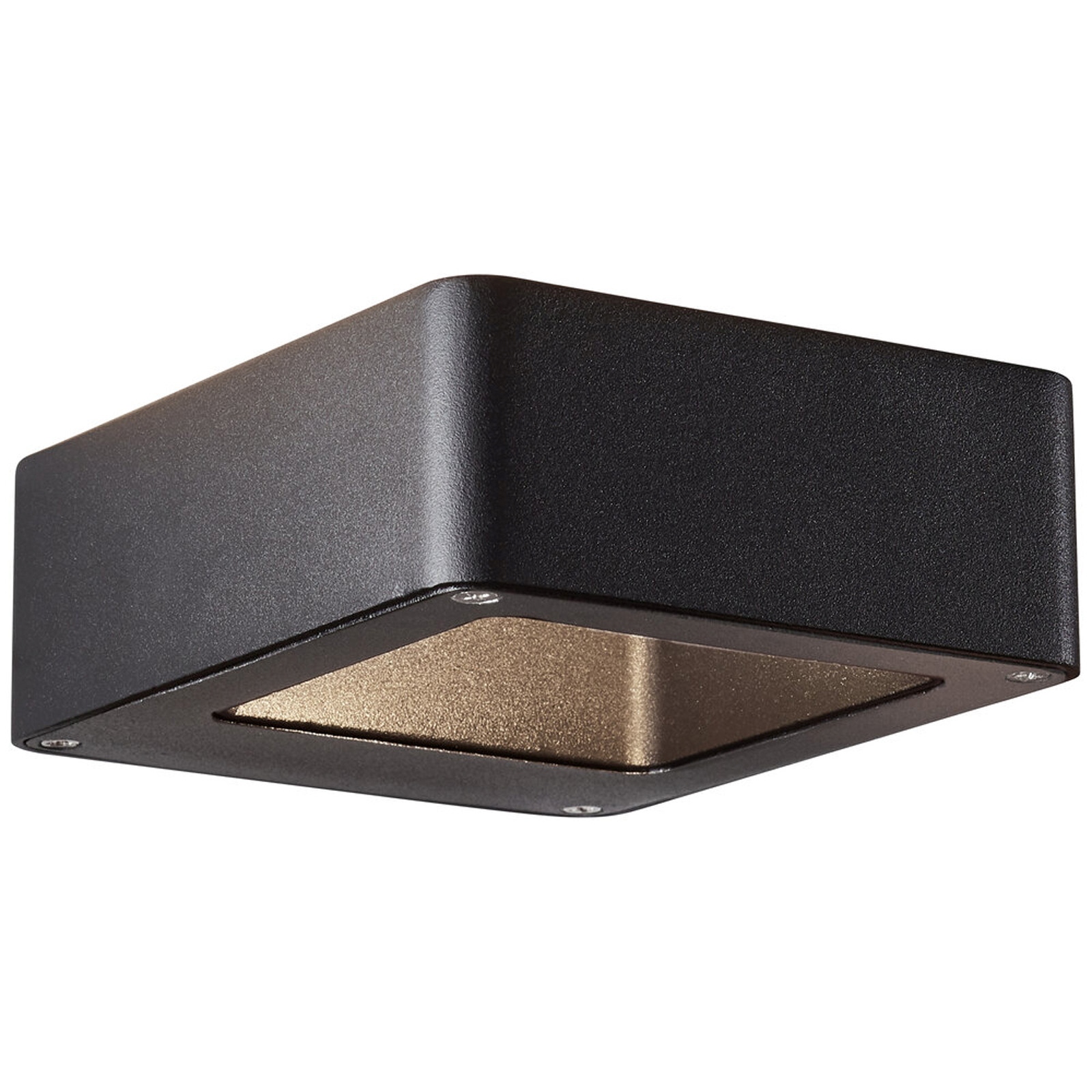 LED Wandleuchte 4.5 x 14.5 x 12 cm Schwarz Metall Wandlampe Modern Lichtfarbe: Warmweiß Harmonisch