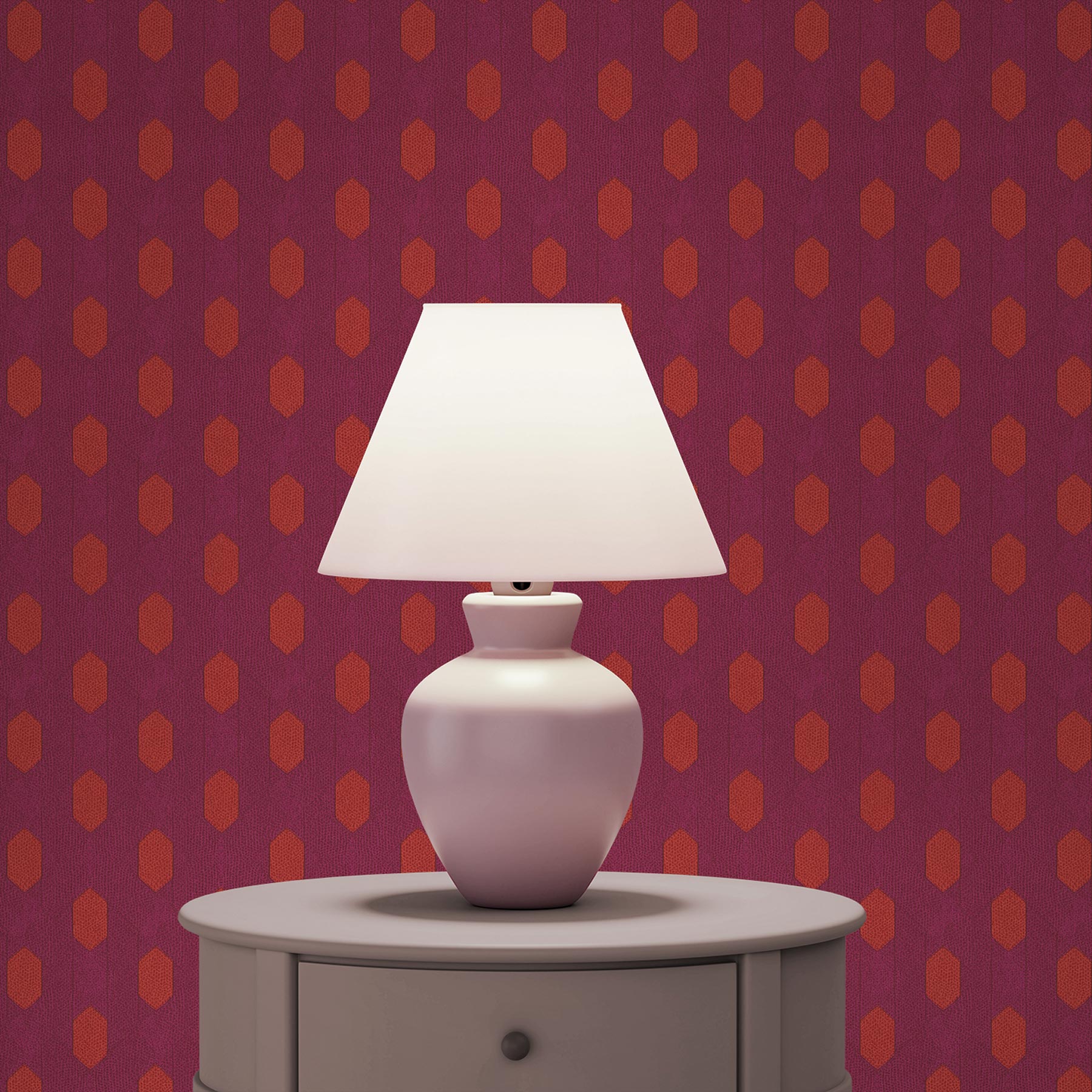 Tapete Vintage M1-No.2821 Vliestapete Lila Vintagetapete Retro Geometrisch