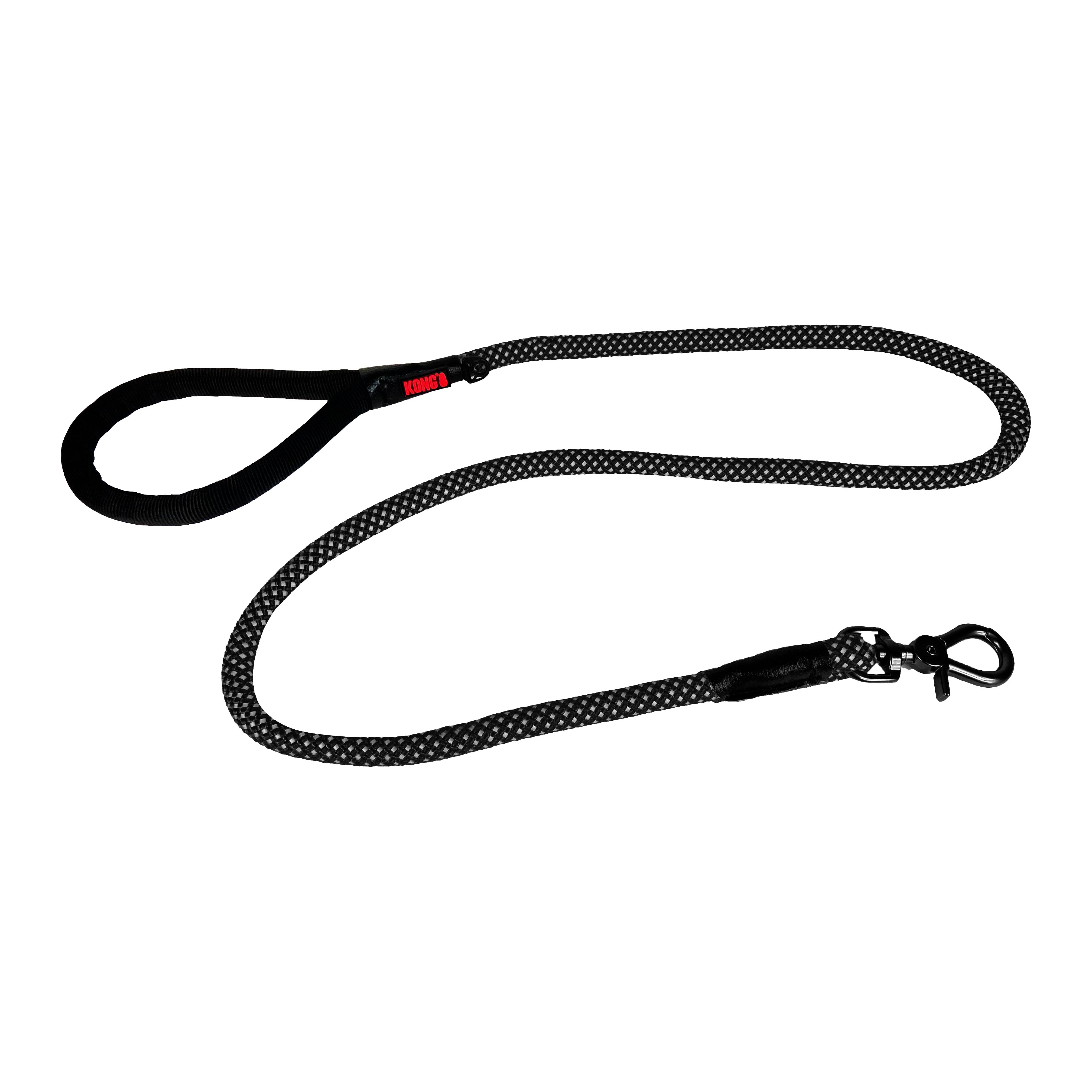 Kong | Hundeleine | Führleine | versch Farben | Reflektierend | Schwarz | Gepolstert | mit Karabiner
