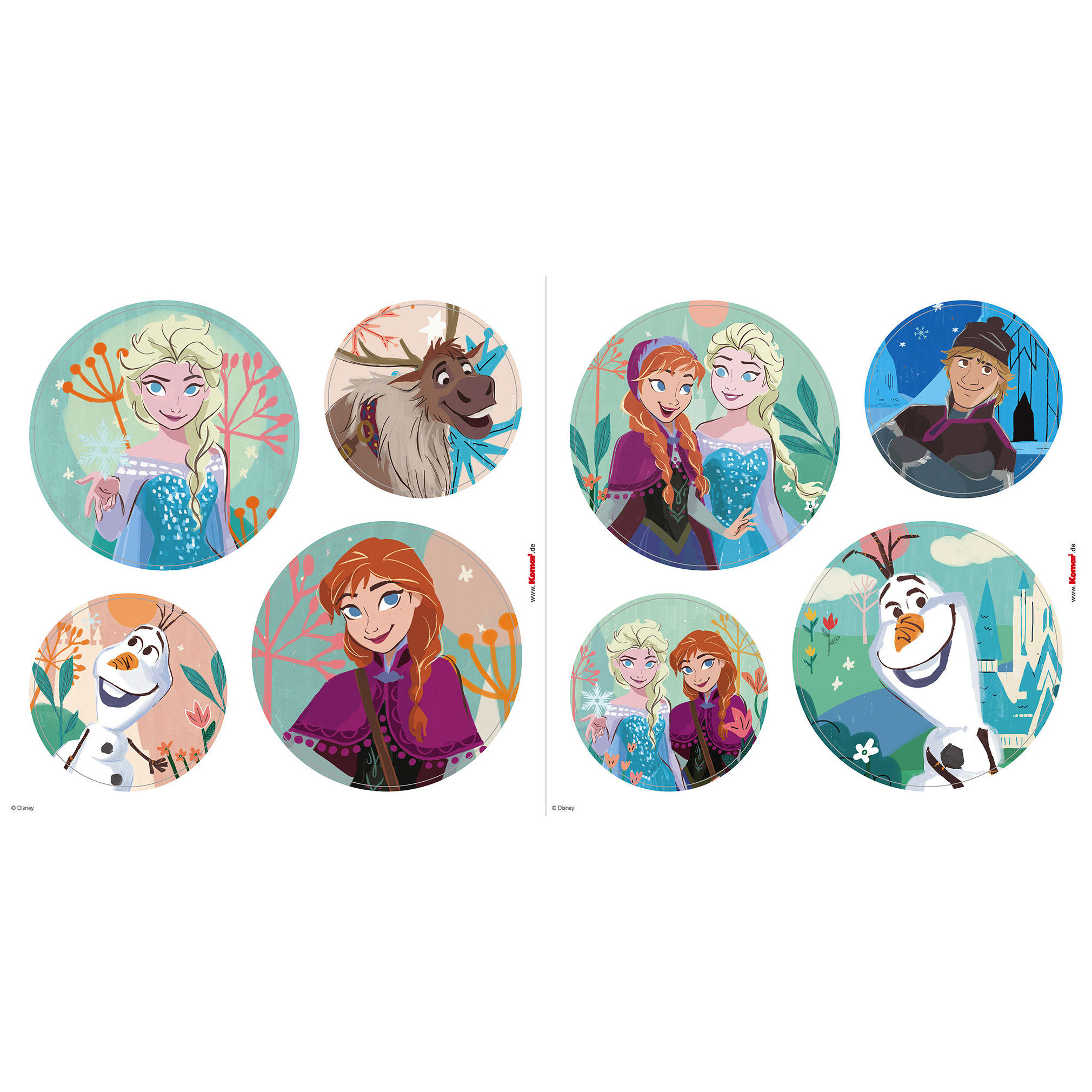 Komar Fenstersticker - Disney Frozen Royal - 30 x 30 cm - Fensteraufkleber - Kinderzimmer