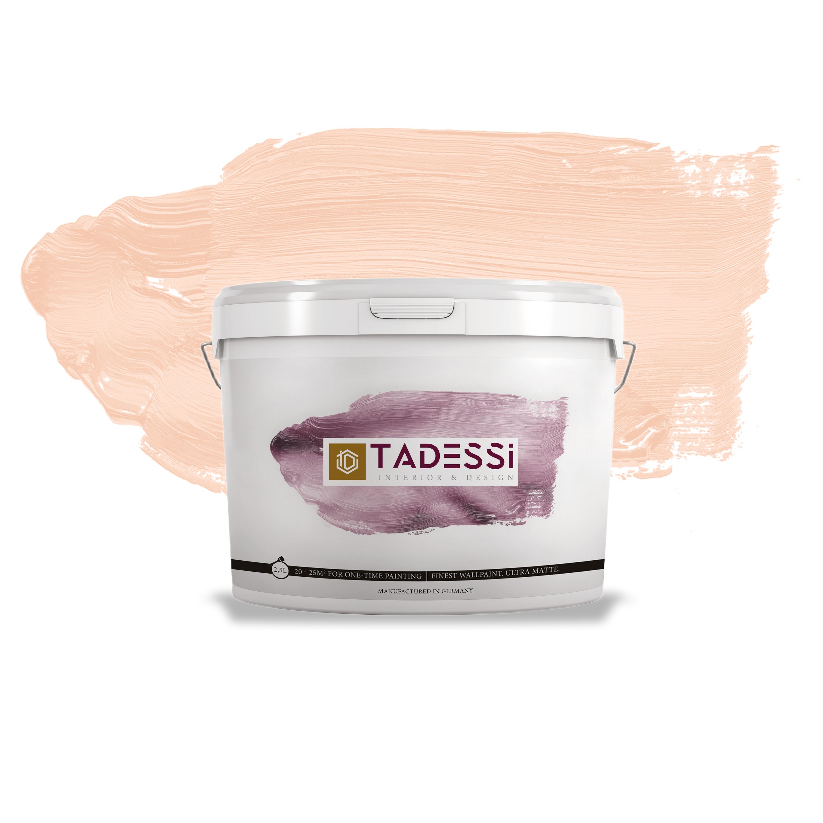 TADESSI Color Vista - Wandfarbe Pastell Beige - Rosenbeige - Hochwertige matte Innenfarbe
