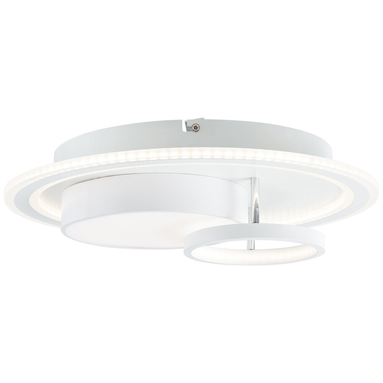 LED Deckenleuchte 10.5 x 40 cm Weiss Metall Deckenlampe Modern Lichtfarbe: Variabel dimmbar