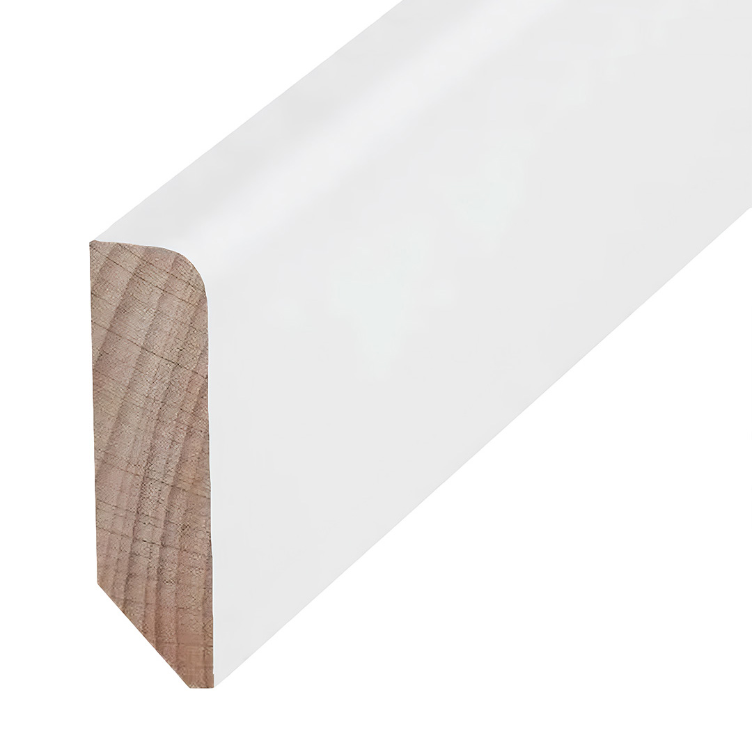 Weiße Massivholz Sockelleiste (fallende länge 16 x 58 x 2400 mm) by PROVISTON